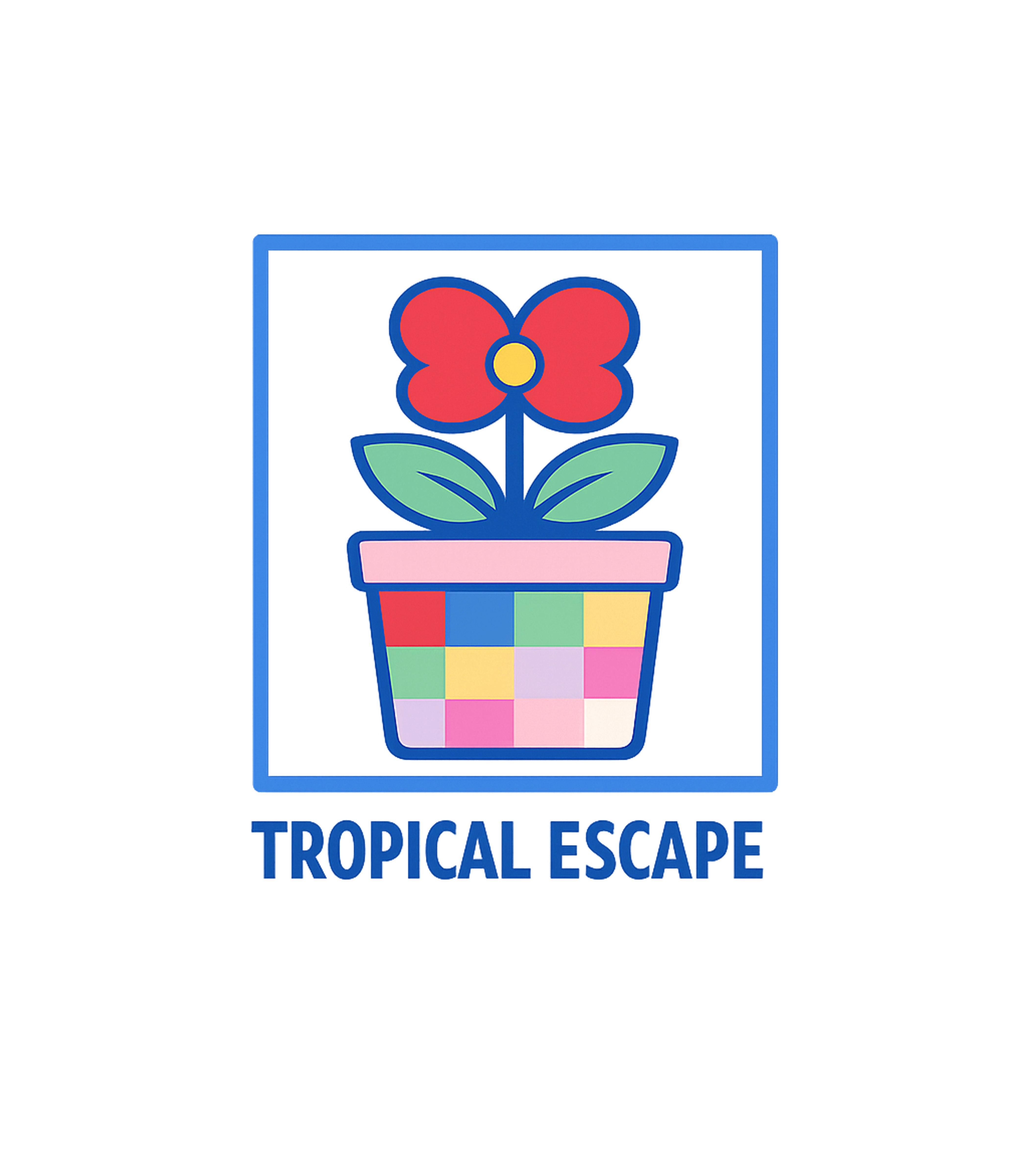 Vintage Flower Pot Tropical Escape T-Shirt
