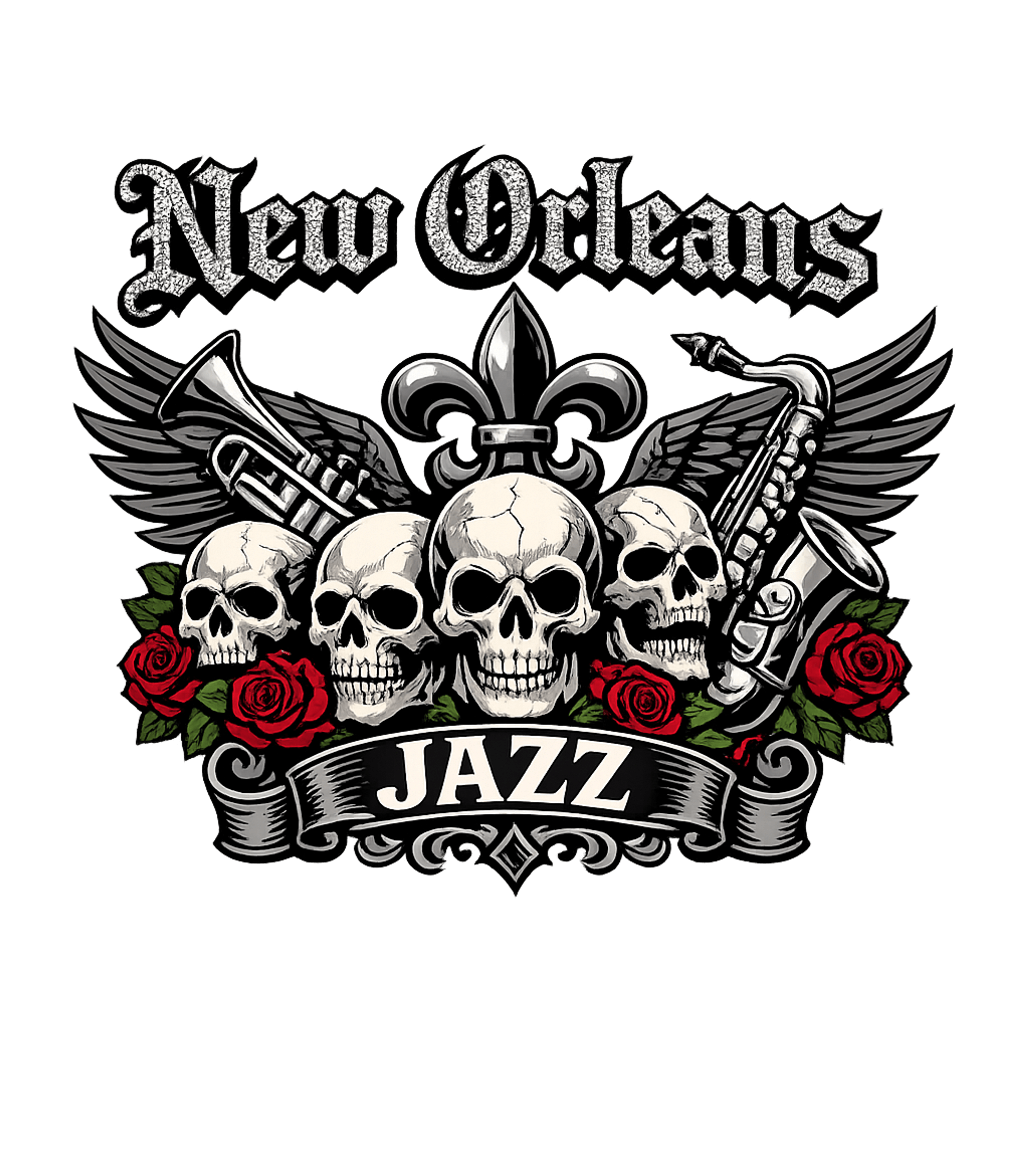NOLA Jazz Skulls