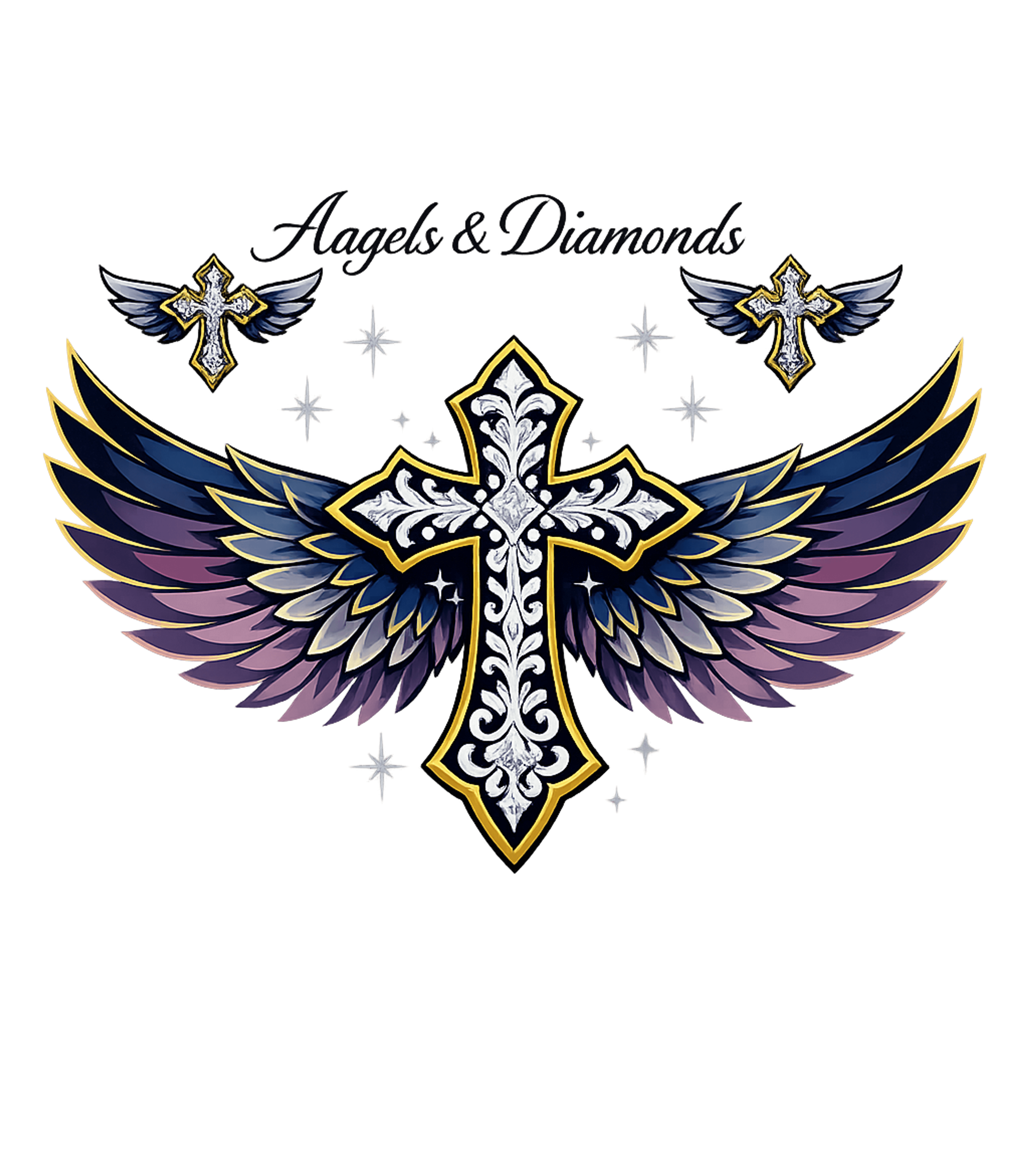 Angels and Diamonds Cross