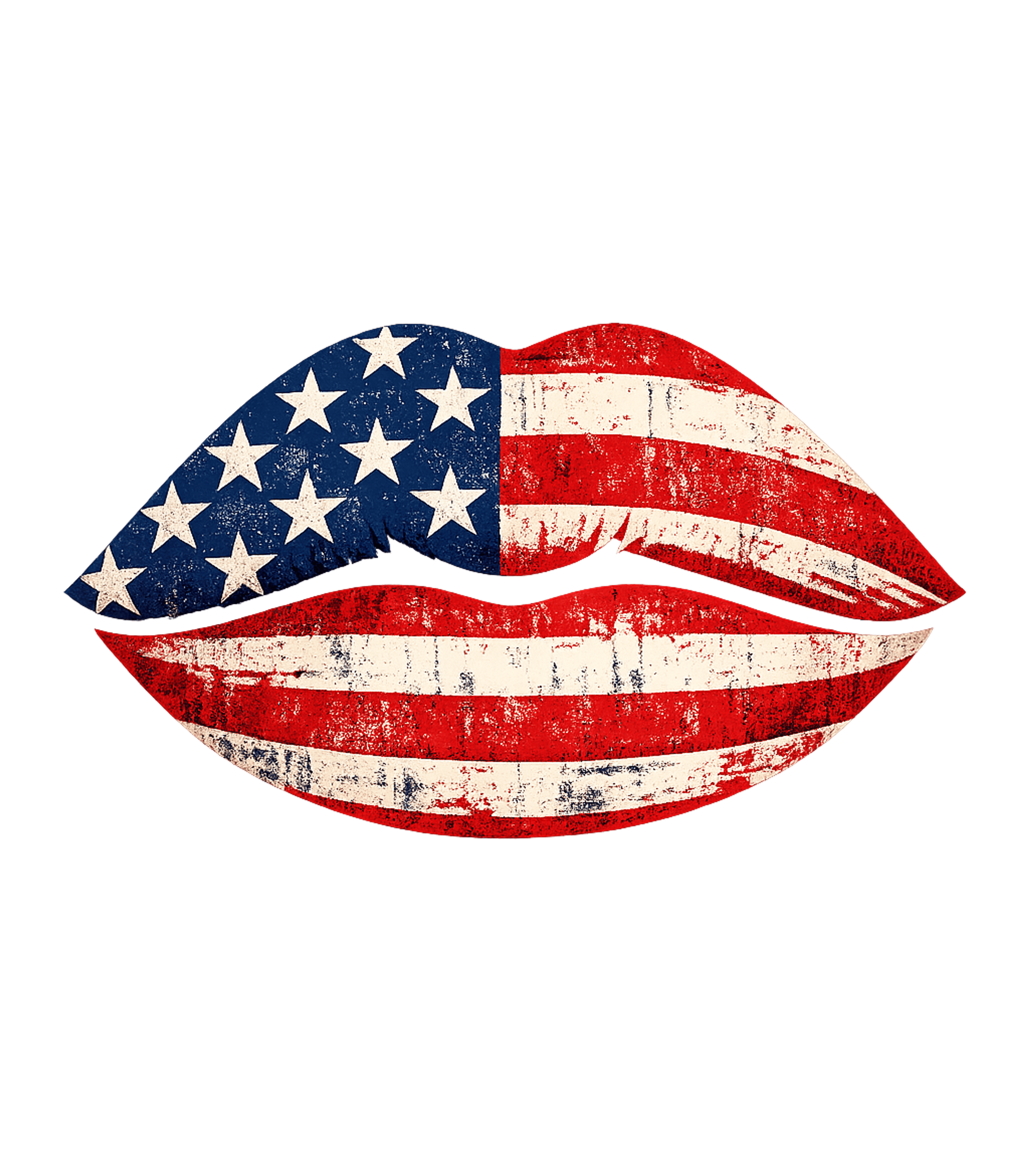 Patriotic Flag Lips