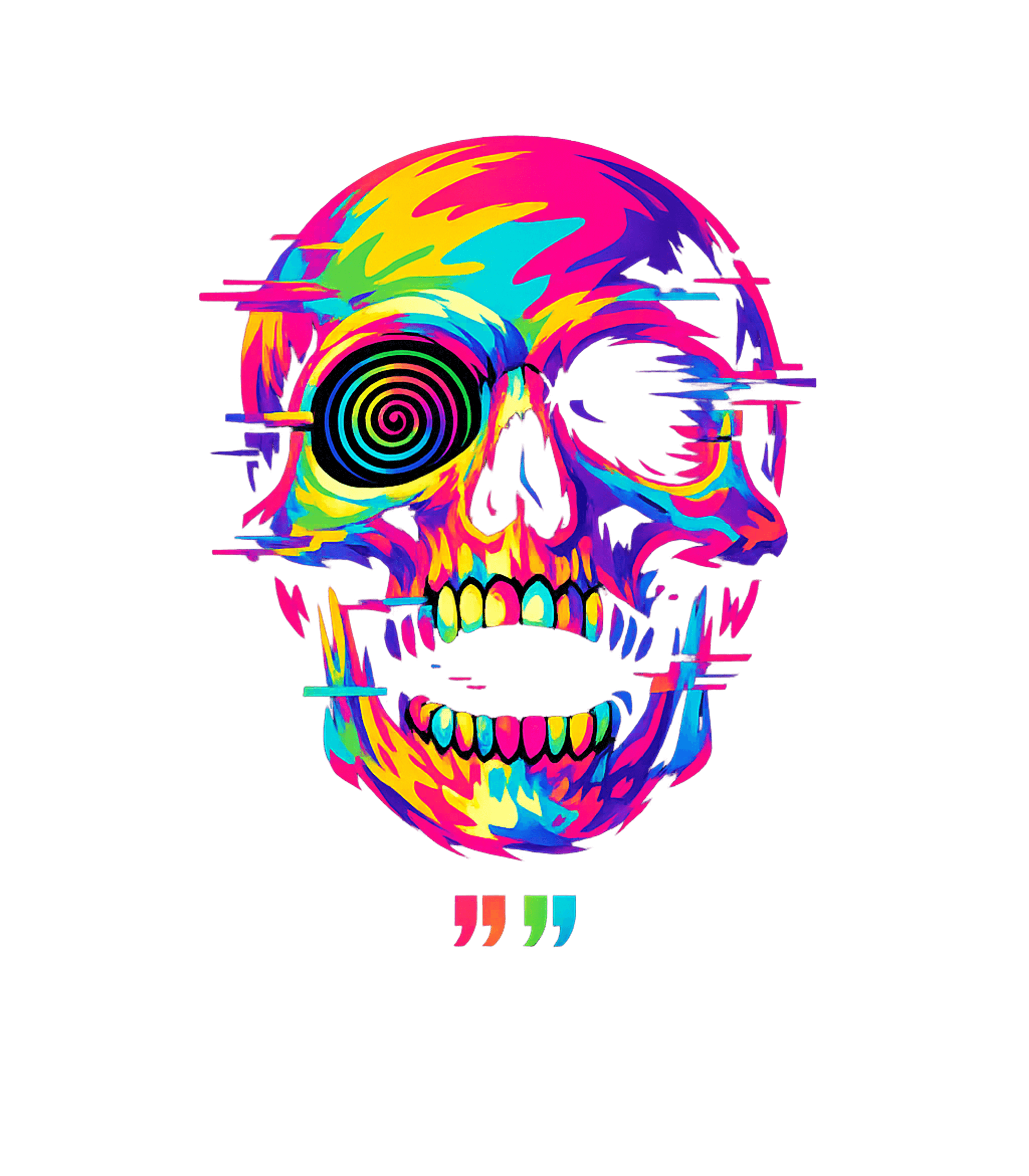 DISTORTED COLOR SKULL CLASSIC TEE