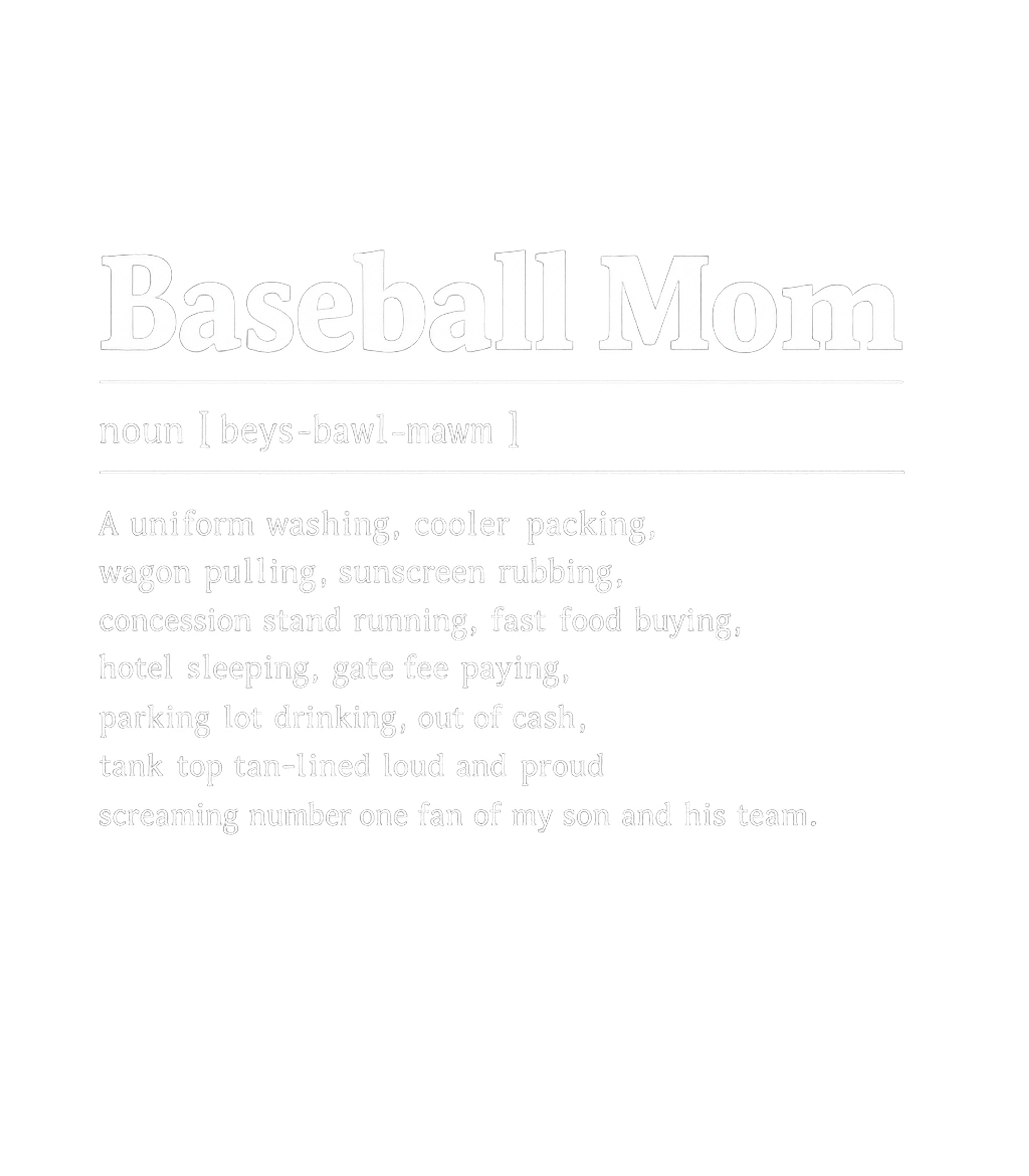Baseball Mom Definition