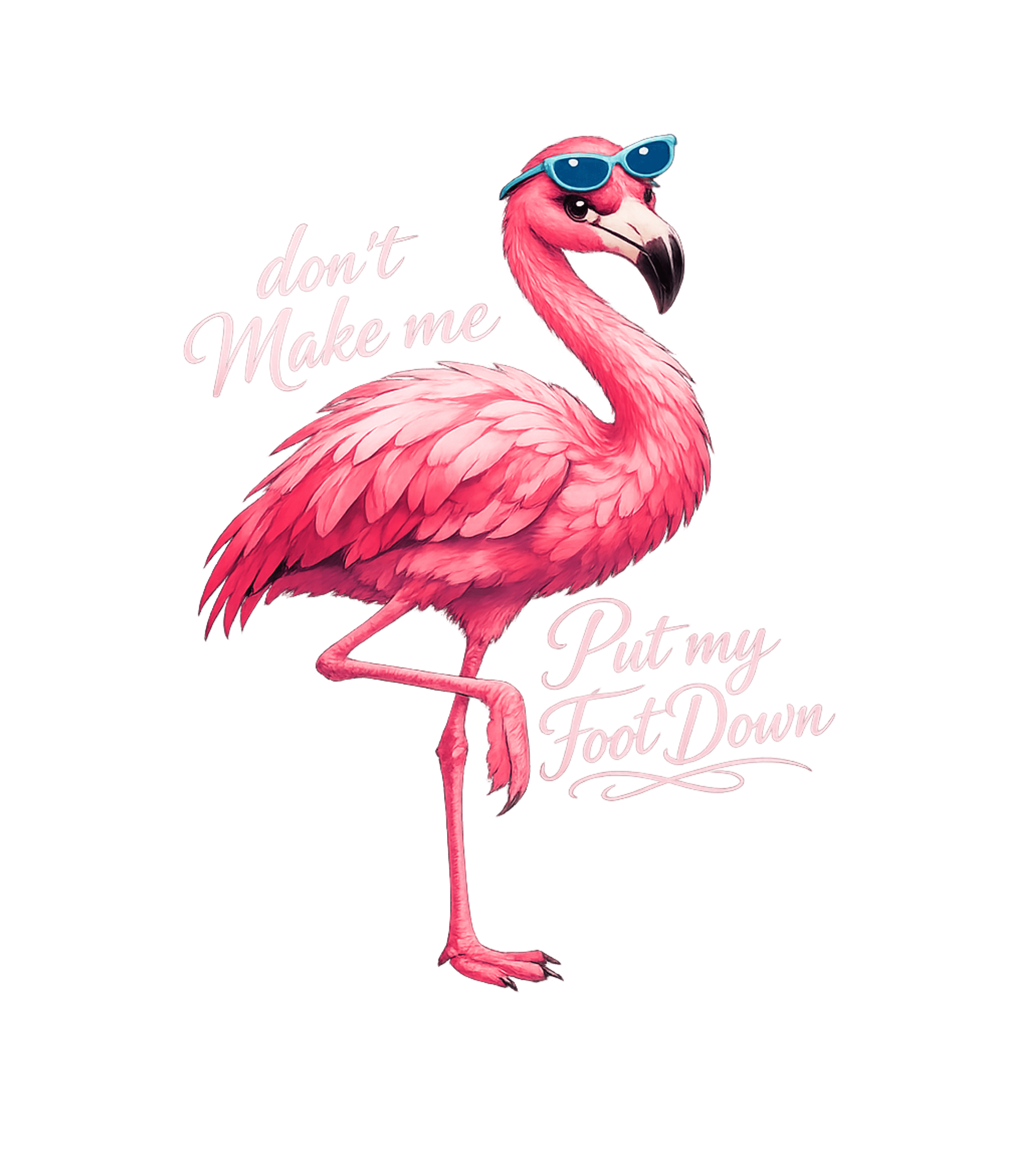 Sassy Flamingo Foot Down