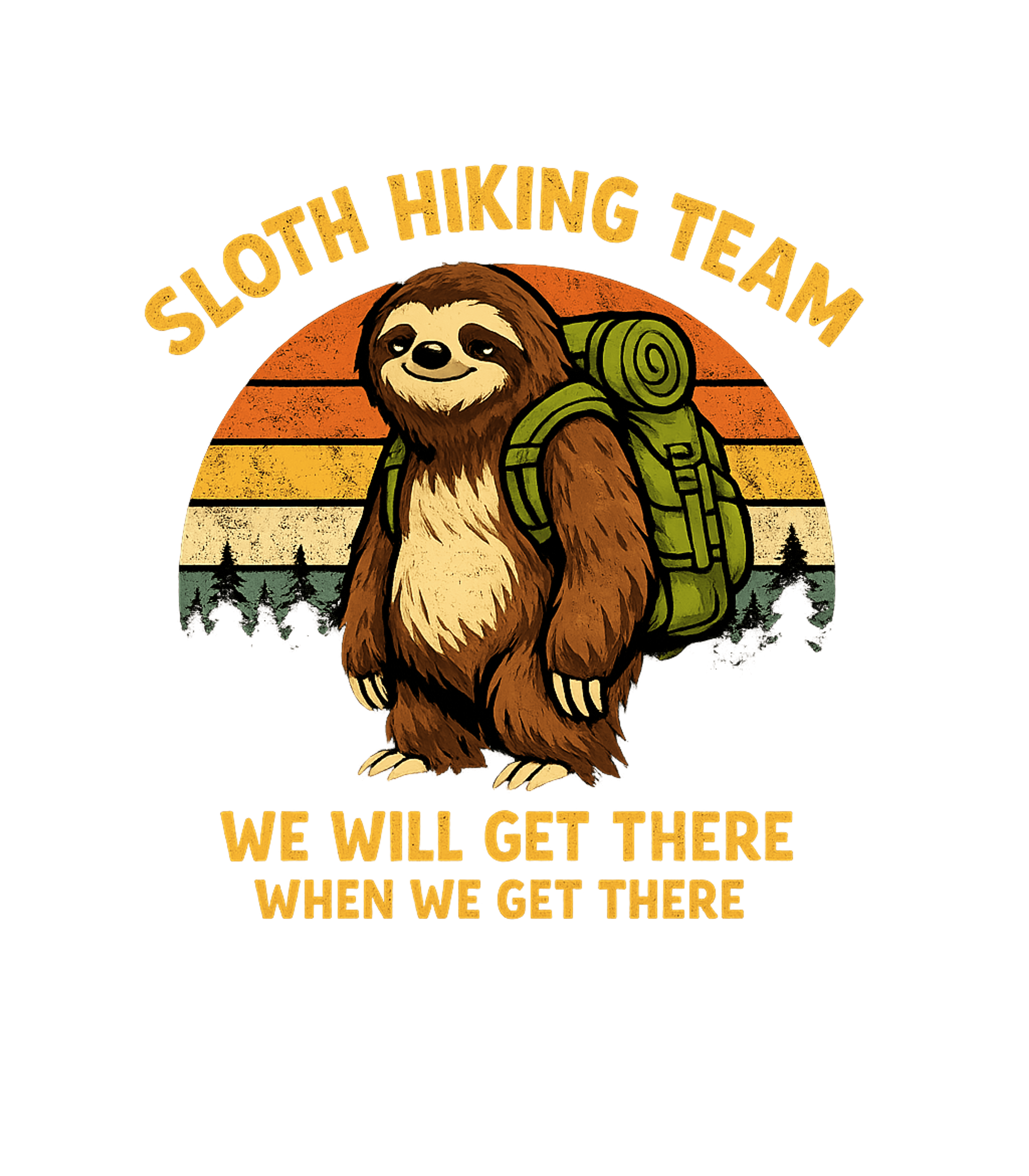 Funny Sloth Hiking Team #2