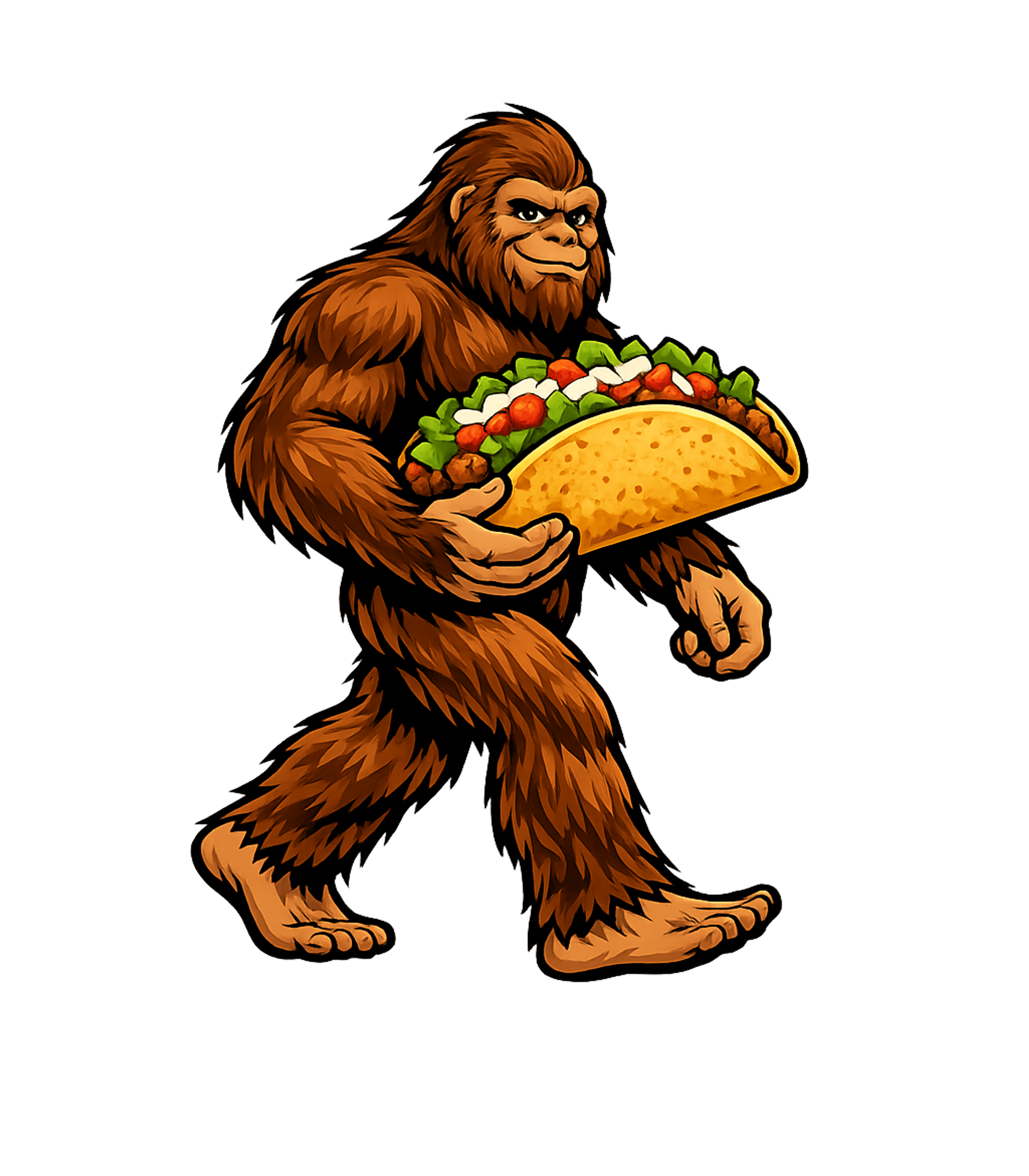 Bigfoot Carrying Taco