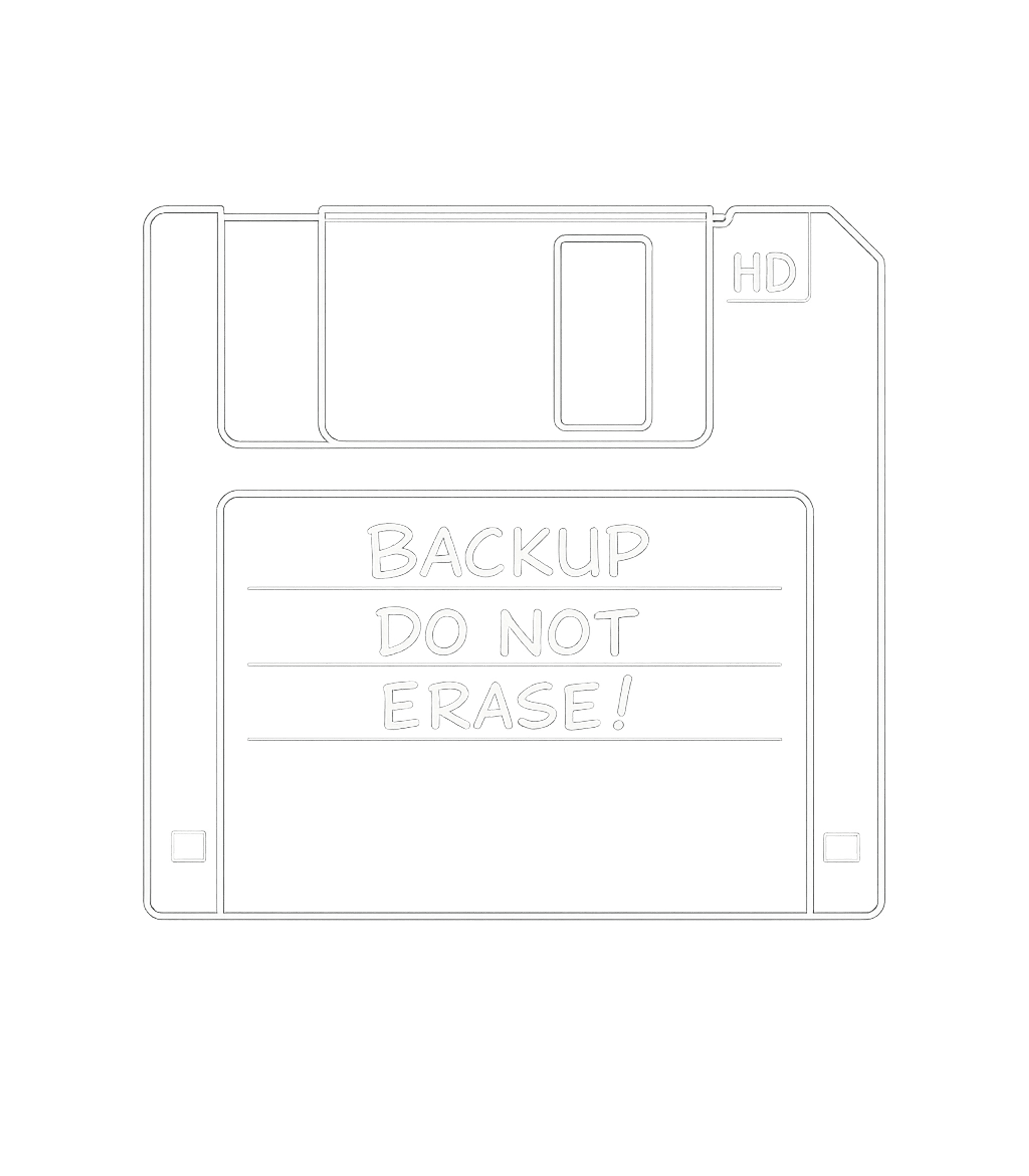 Retro Backup Floppy Disk