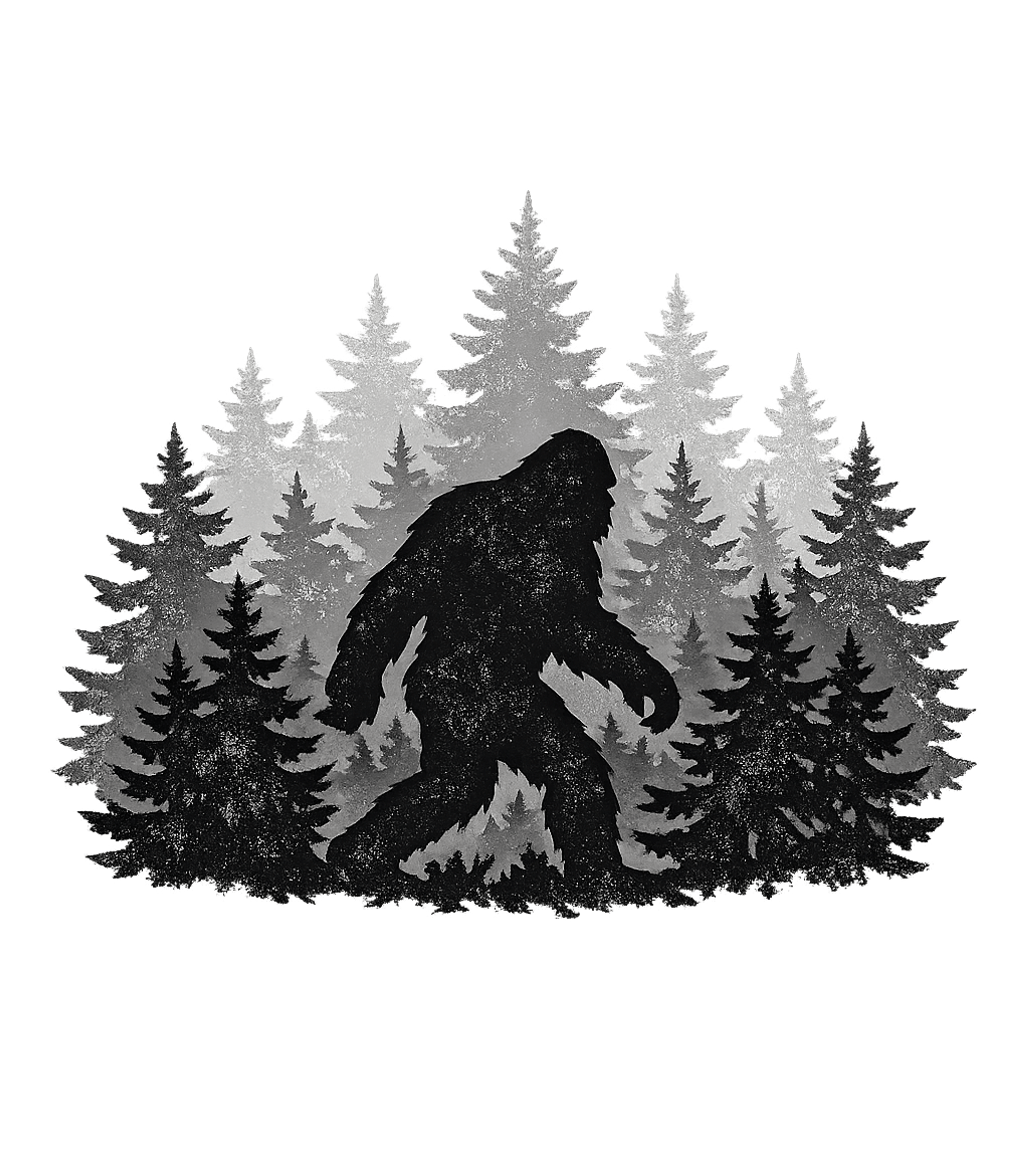 Bigfoot Forest Silhouette