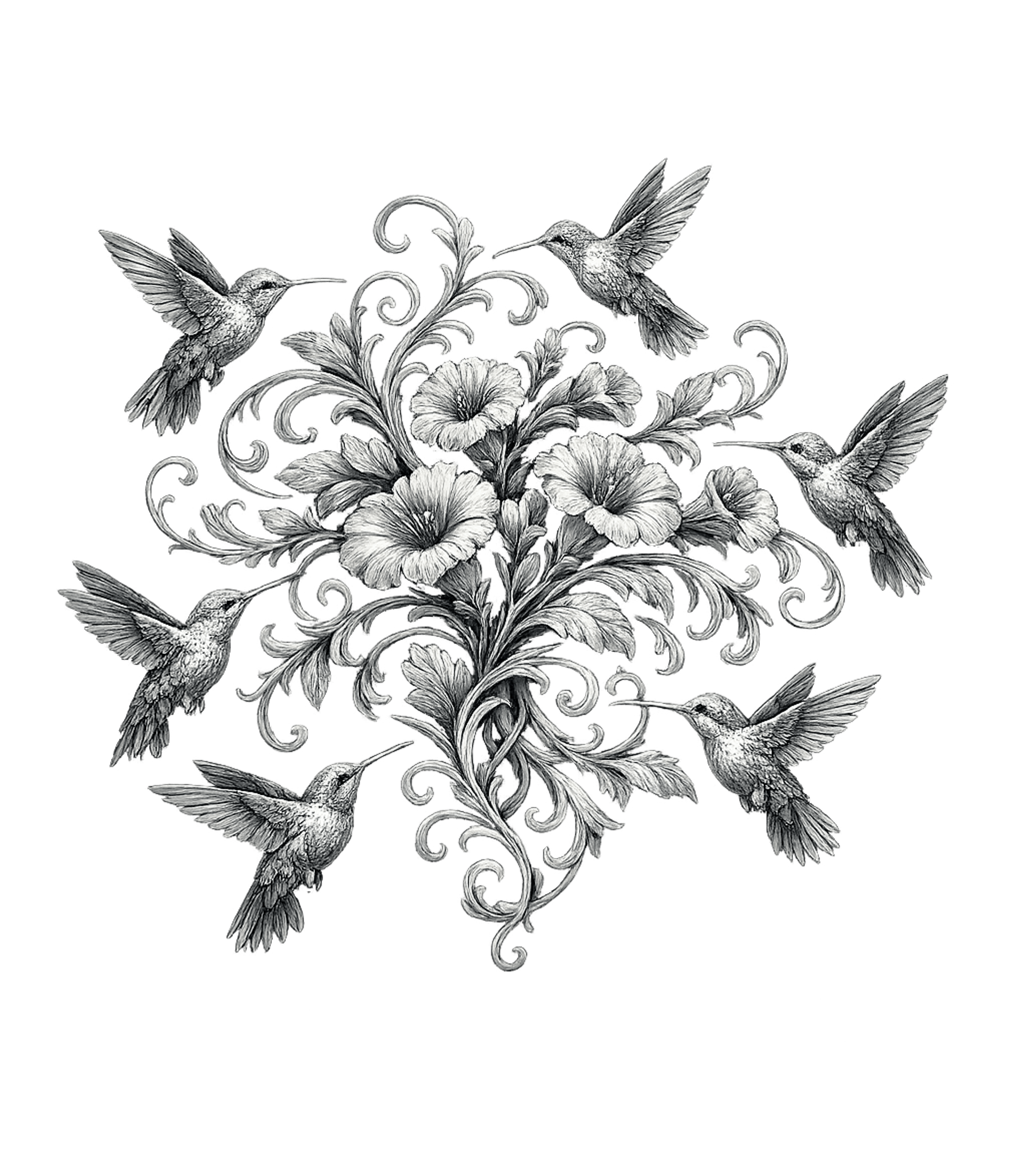 Graceful Hummingbird Art