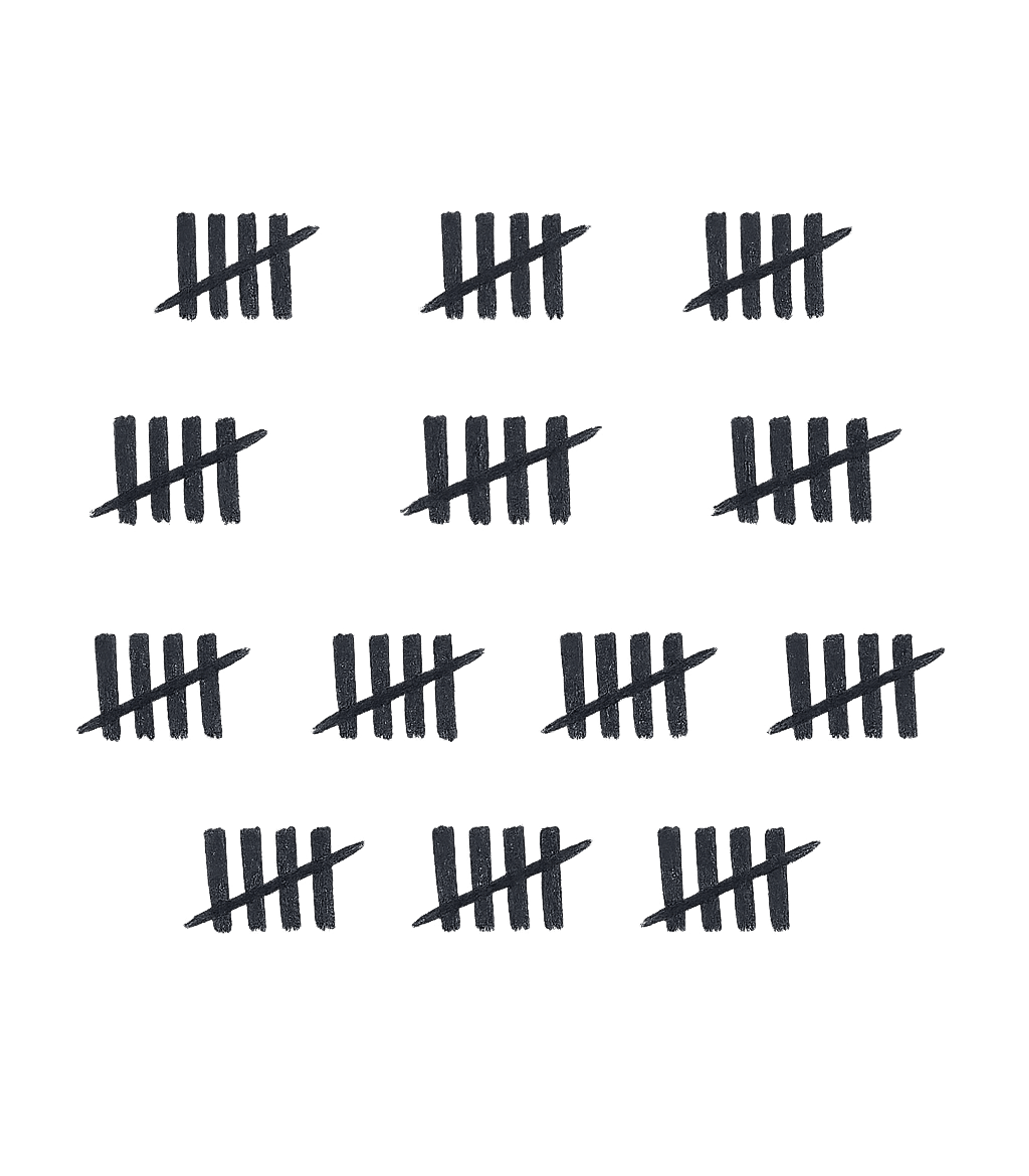 50th Birthday Tally Marks - 50 Year Old Birthday Gift T-Shirt