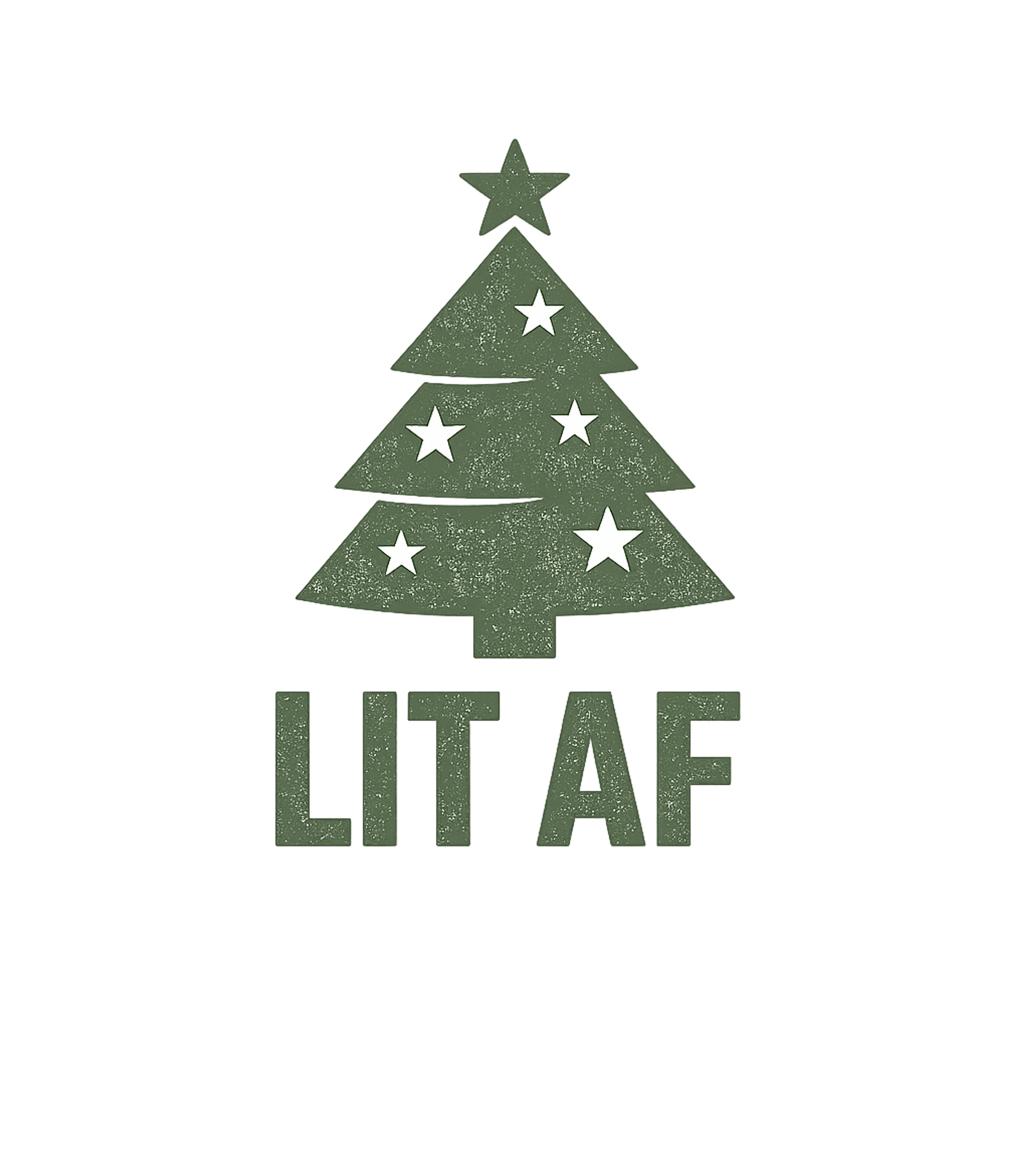 Lit Af Christmas Tree T-Shirt