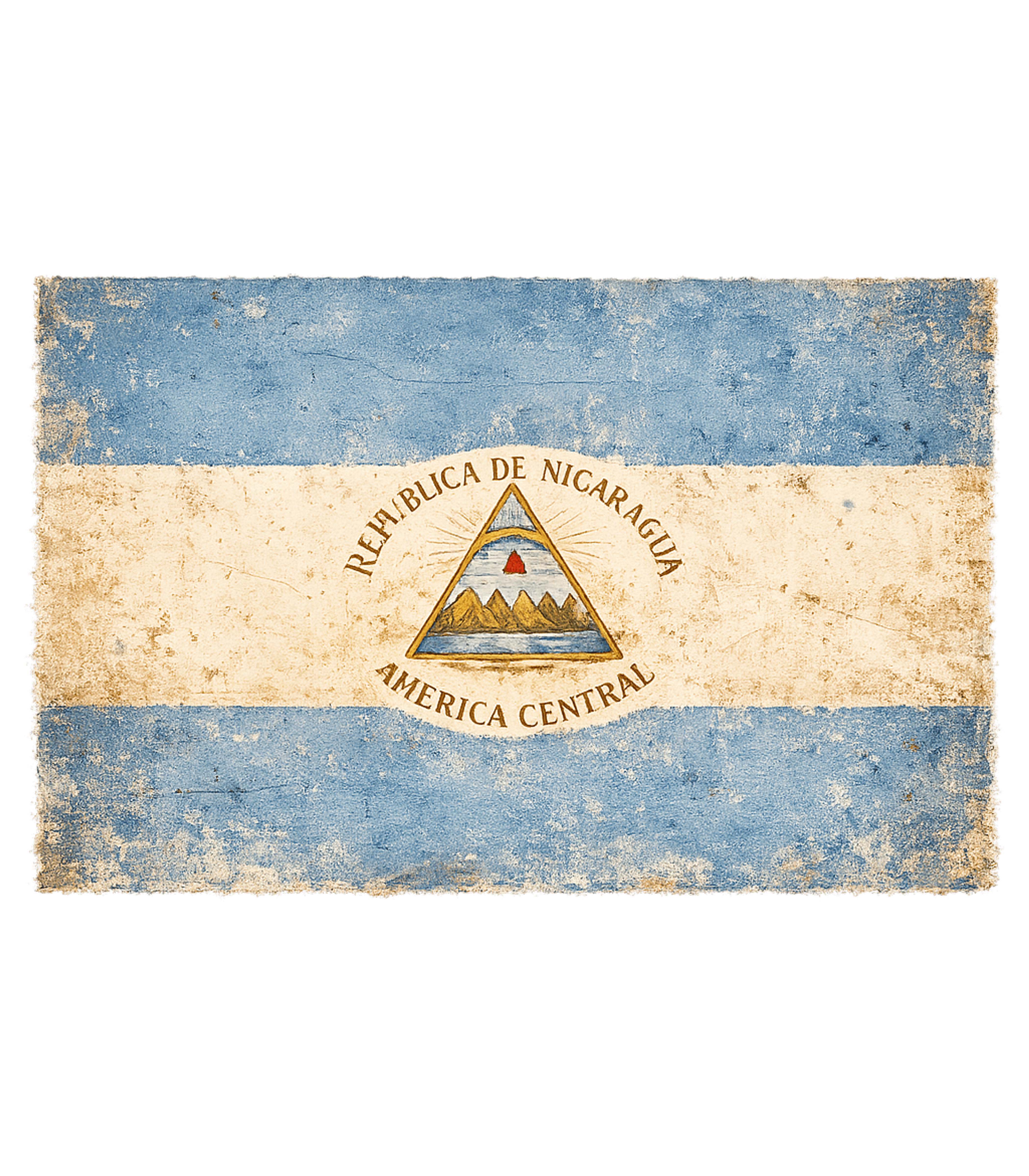 Nicaragua Flag Grunge