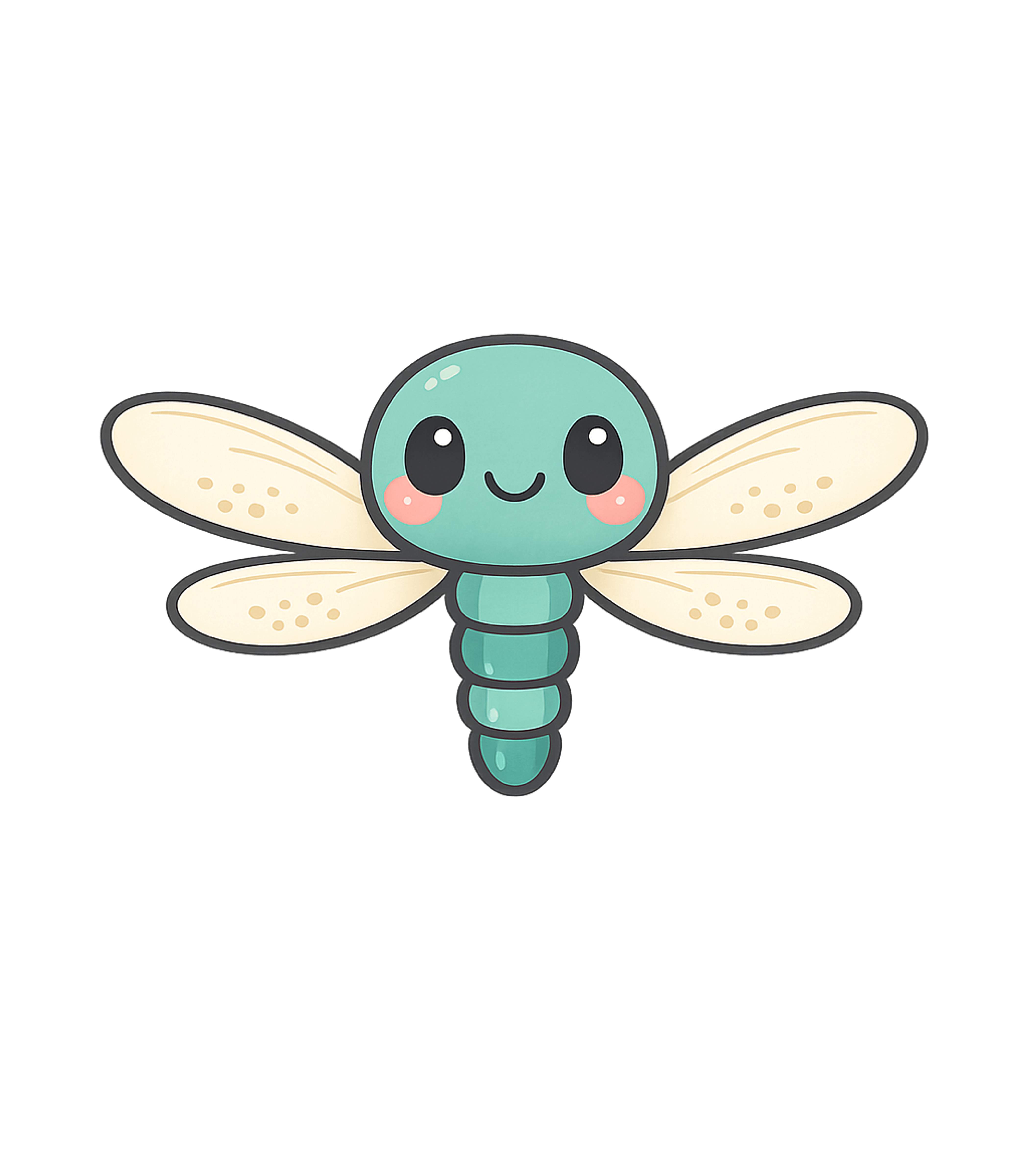 Cute Happy Dragonfly