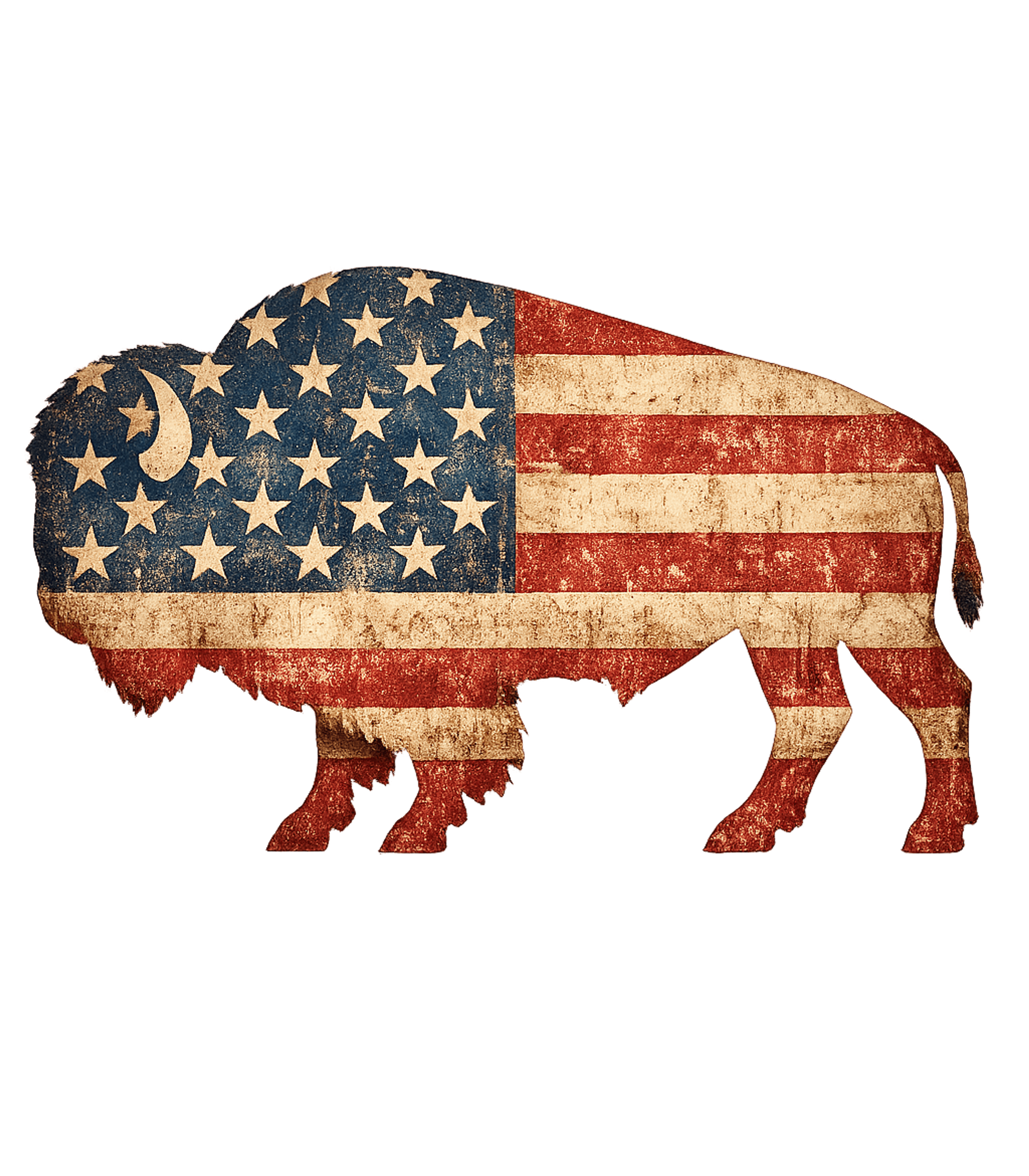 American Flag Bison T-Shirt