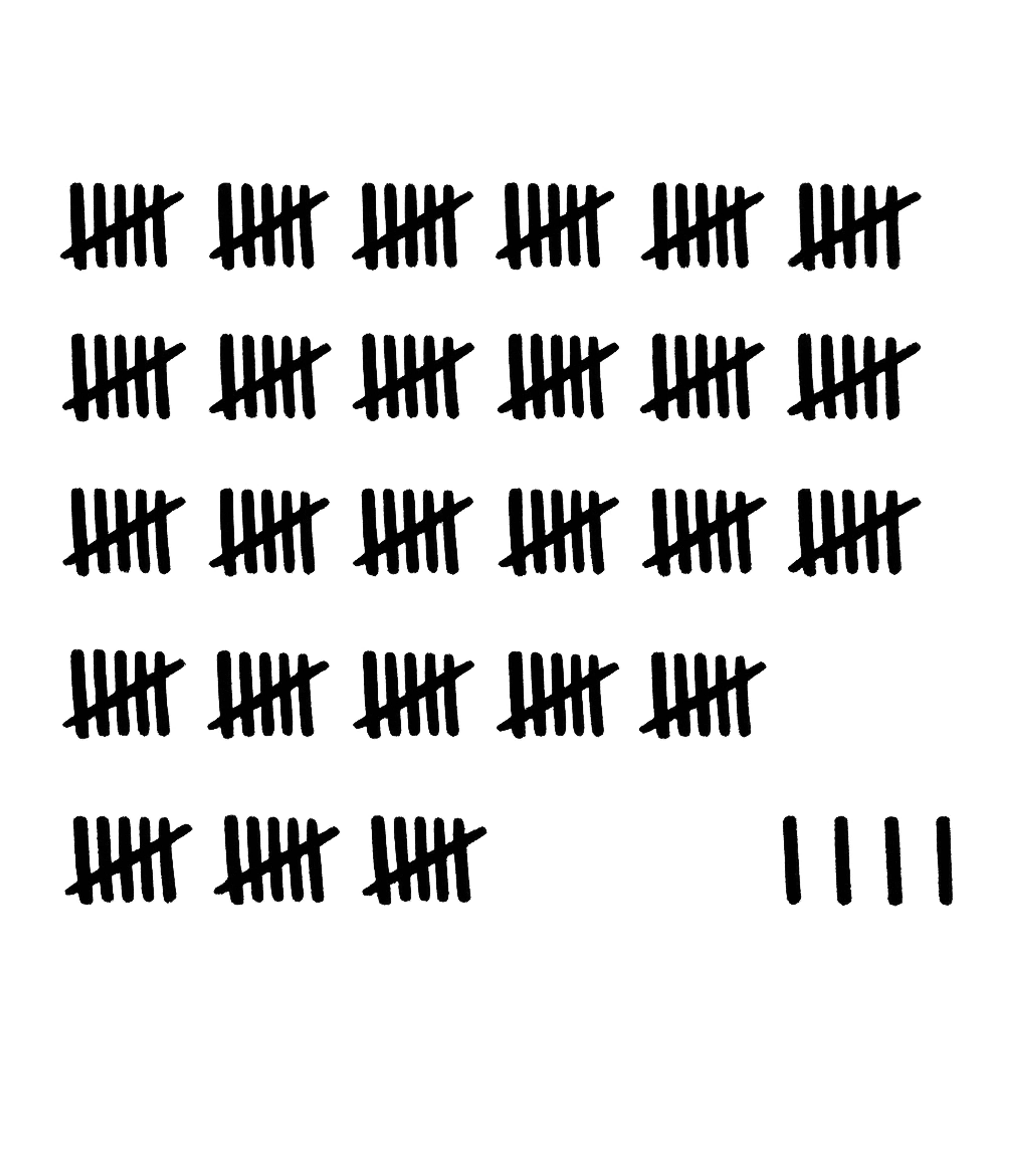 93rd Birthday Tally Marks - 93 Year Old Birthday Gift T-Shirt