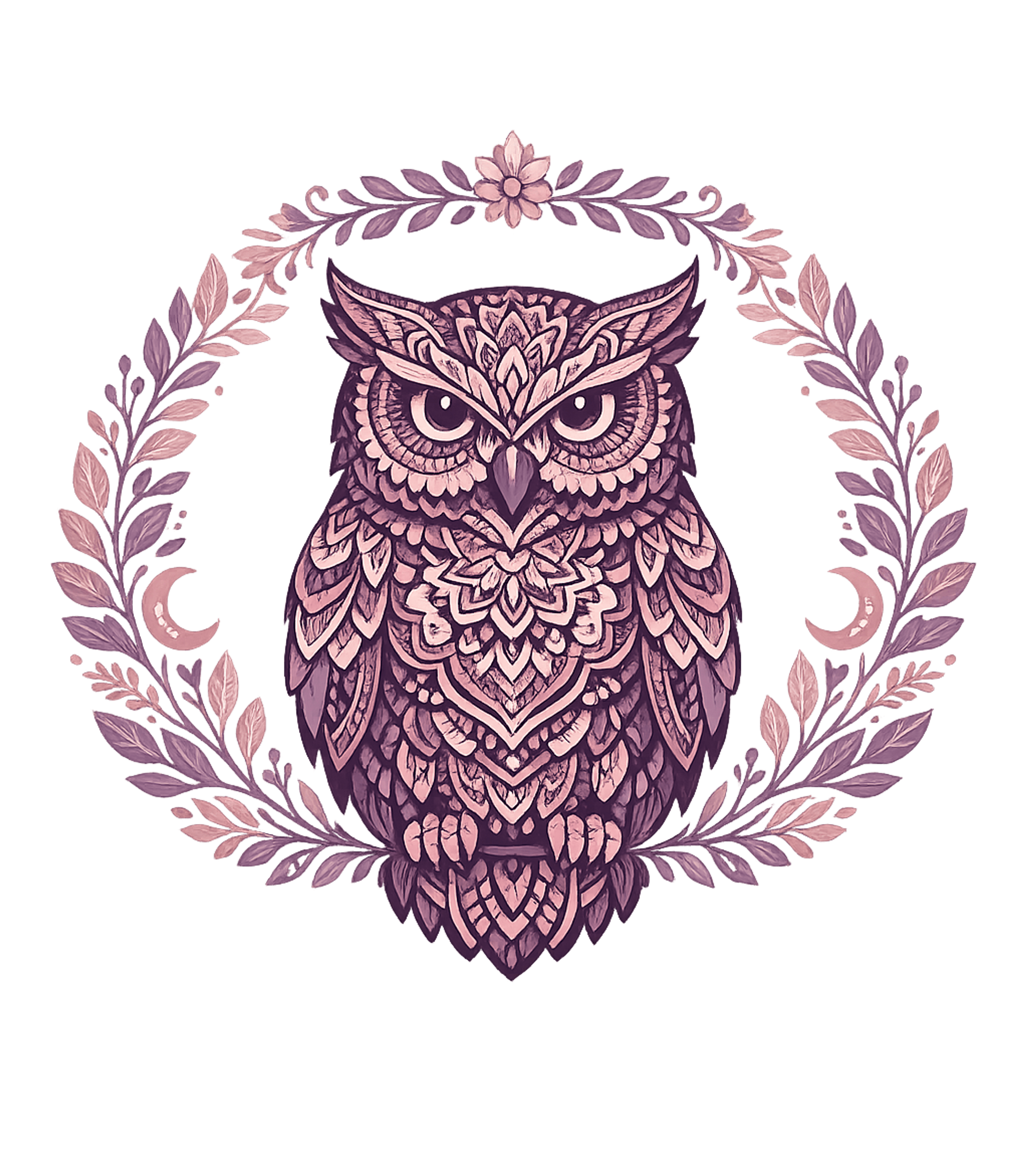 Boho Mandala Owl