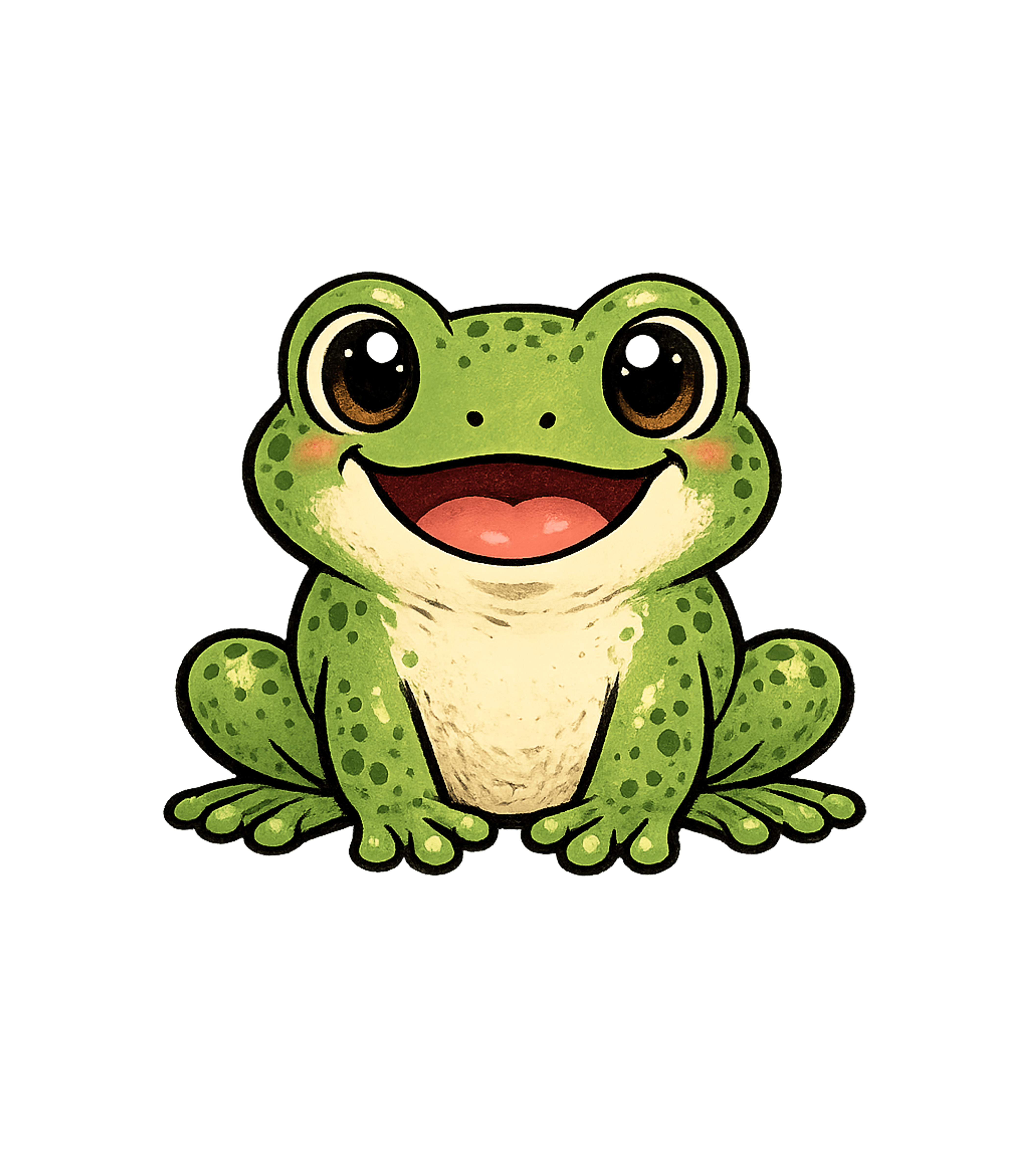 Cute Smiling Frog