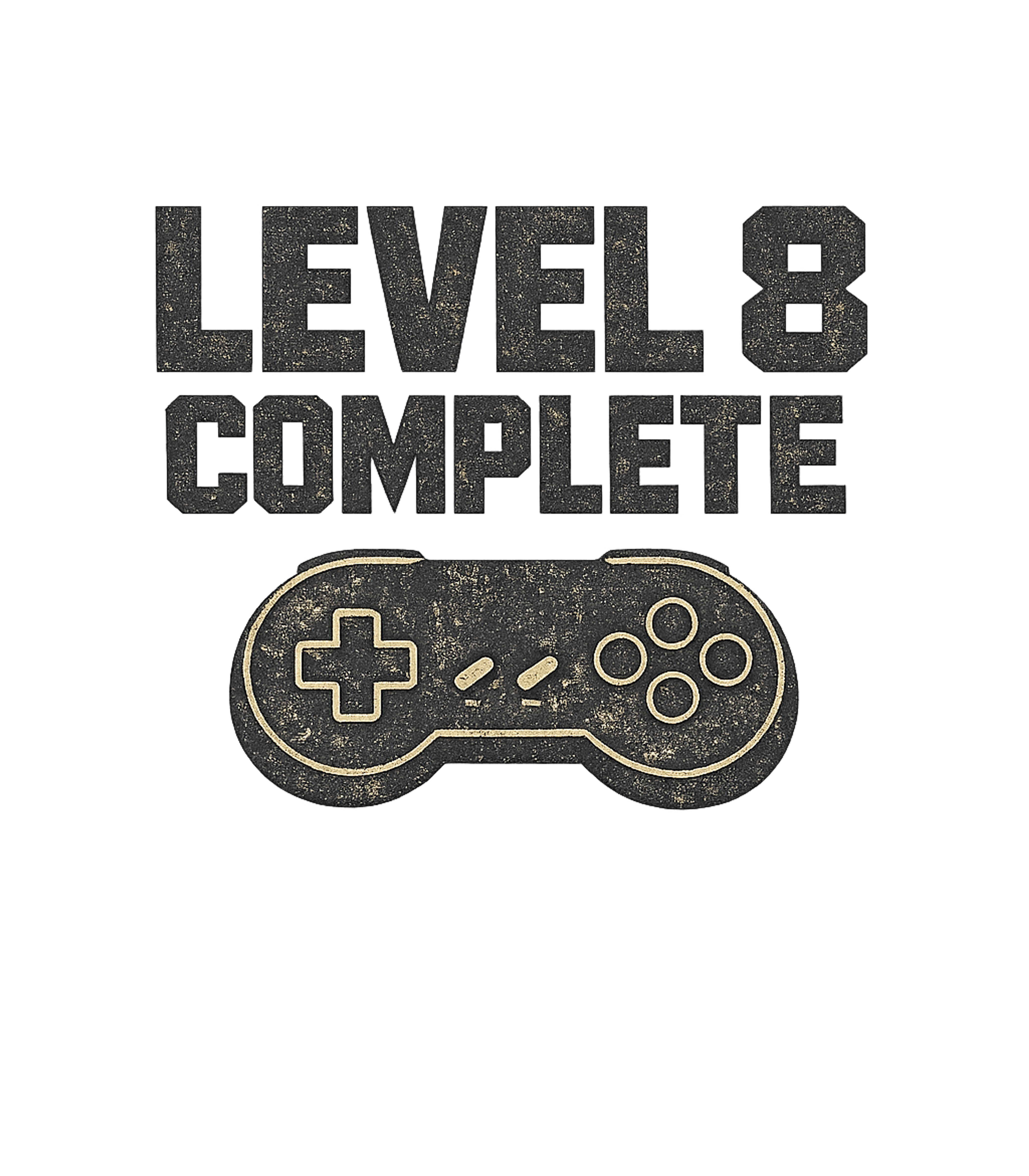 Level 8 Complete Funny Video Game Gamer 8th Birthday T-Shirt