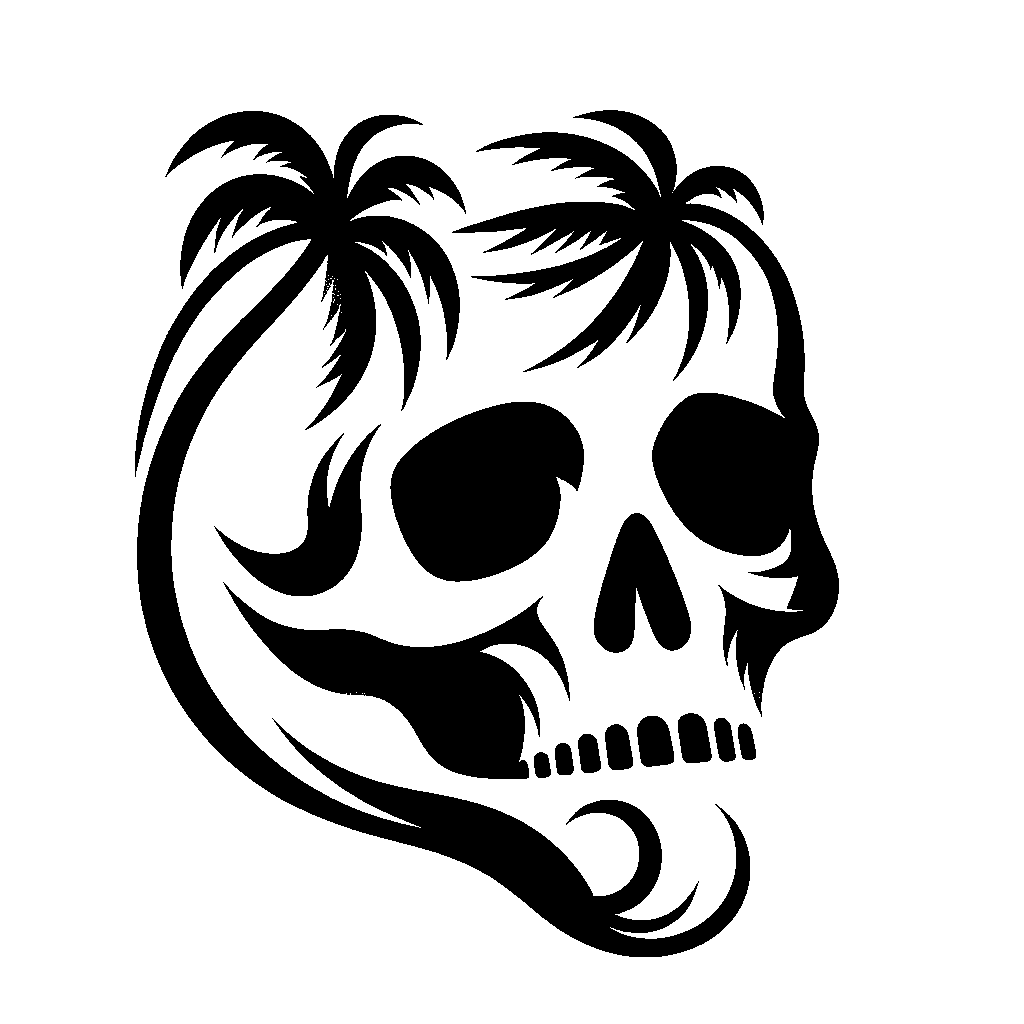 Palm Tree Skull