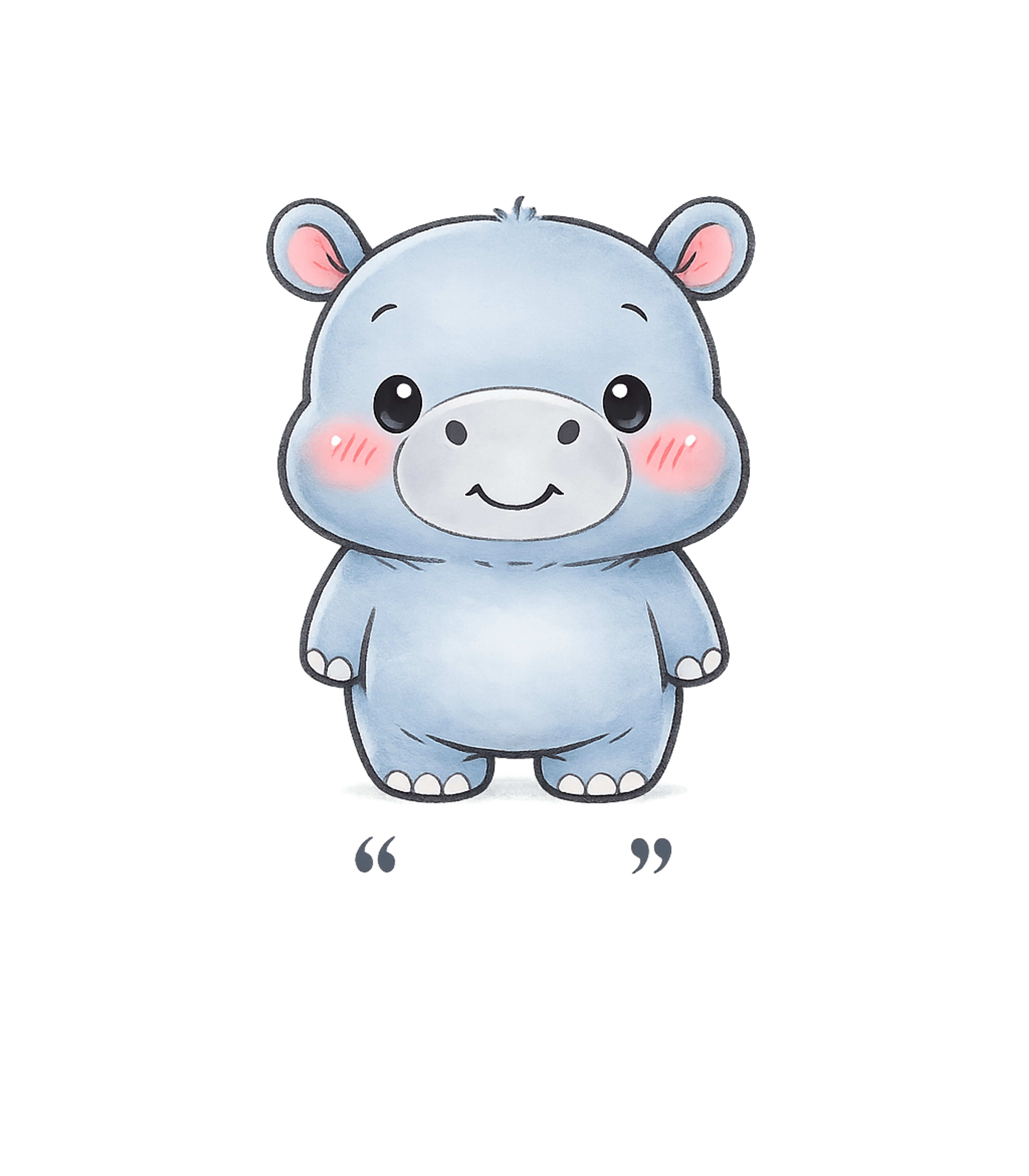 Cute Hippo Quote
