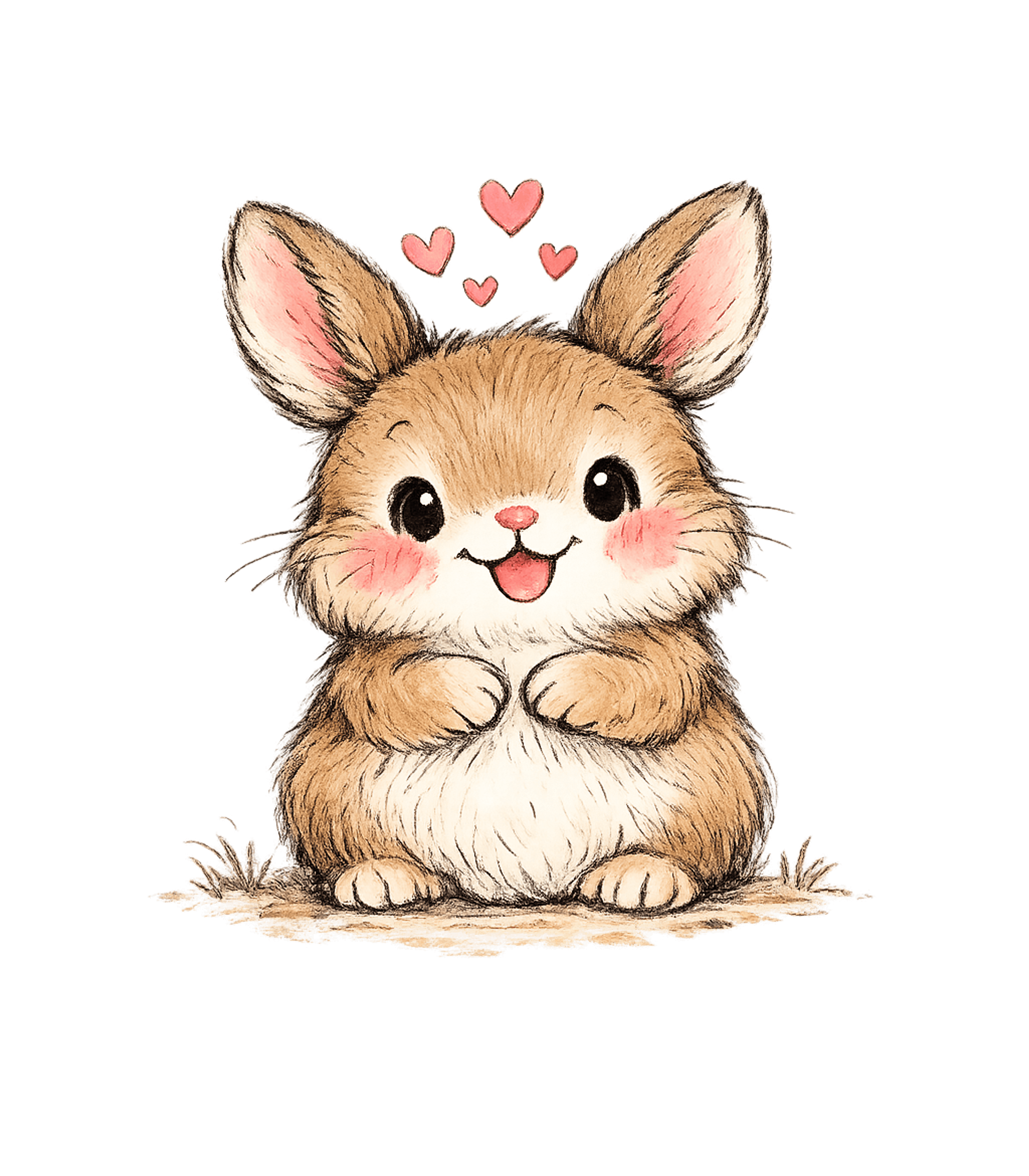 Adorable Happy Little Rabbit T-Shirt