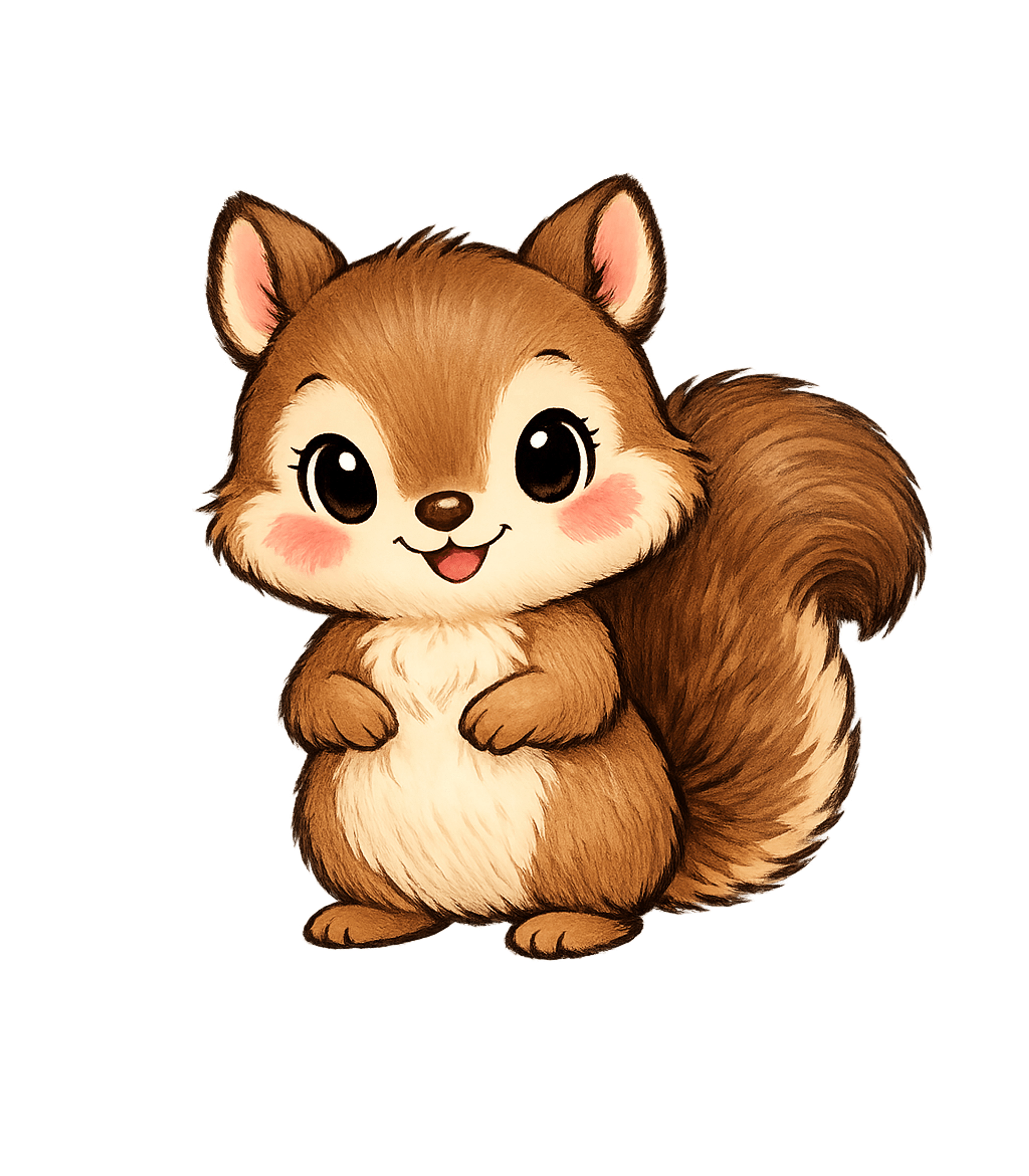 Adorable Cartoon Squirrel T-Shirt