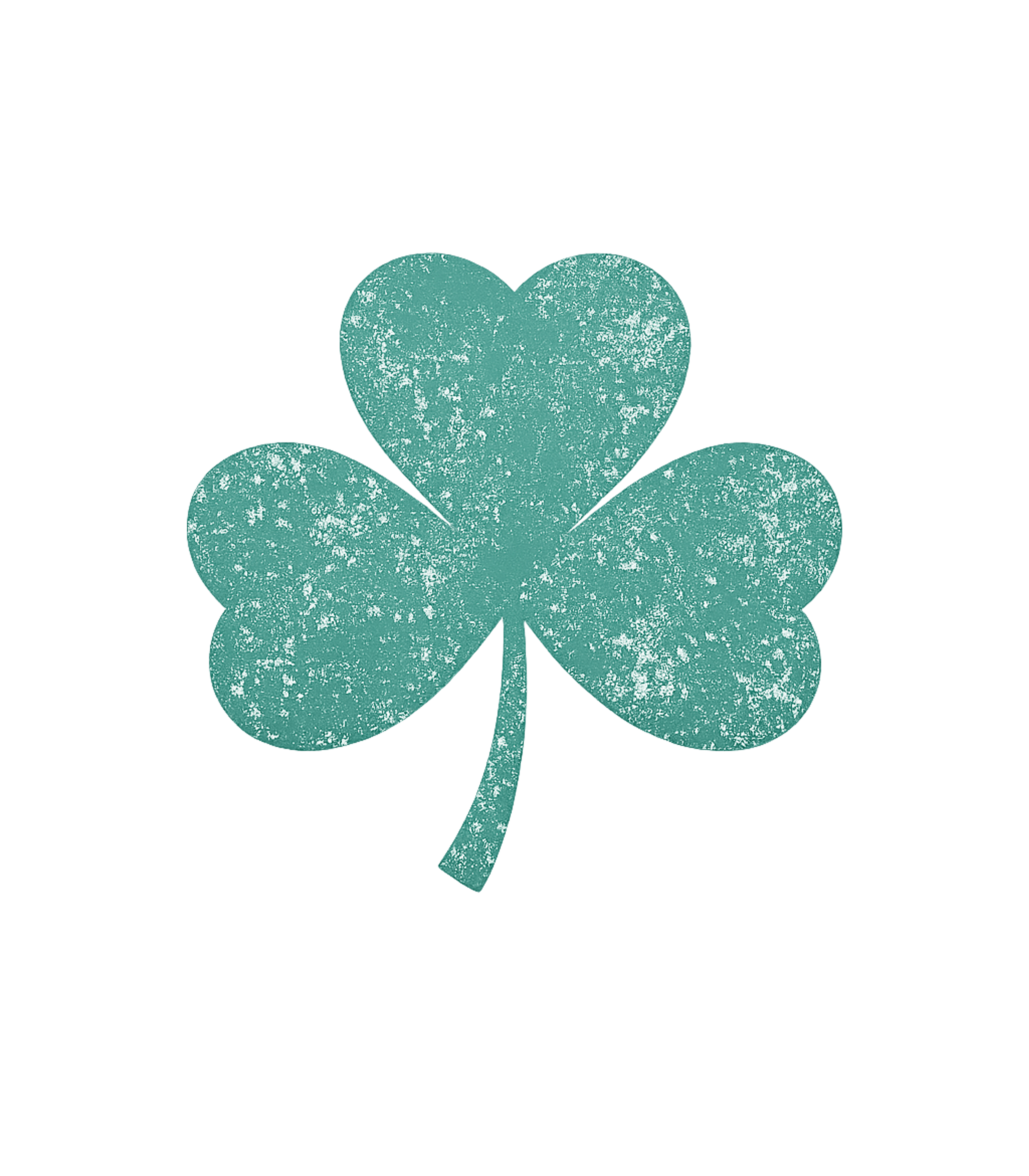 Distressed Teal Shamrock