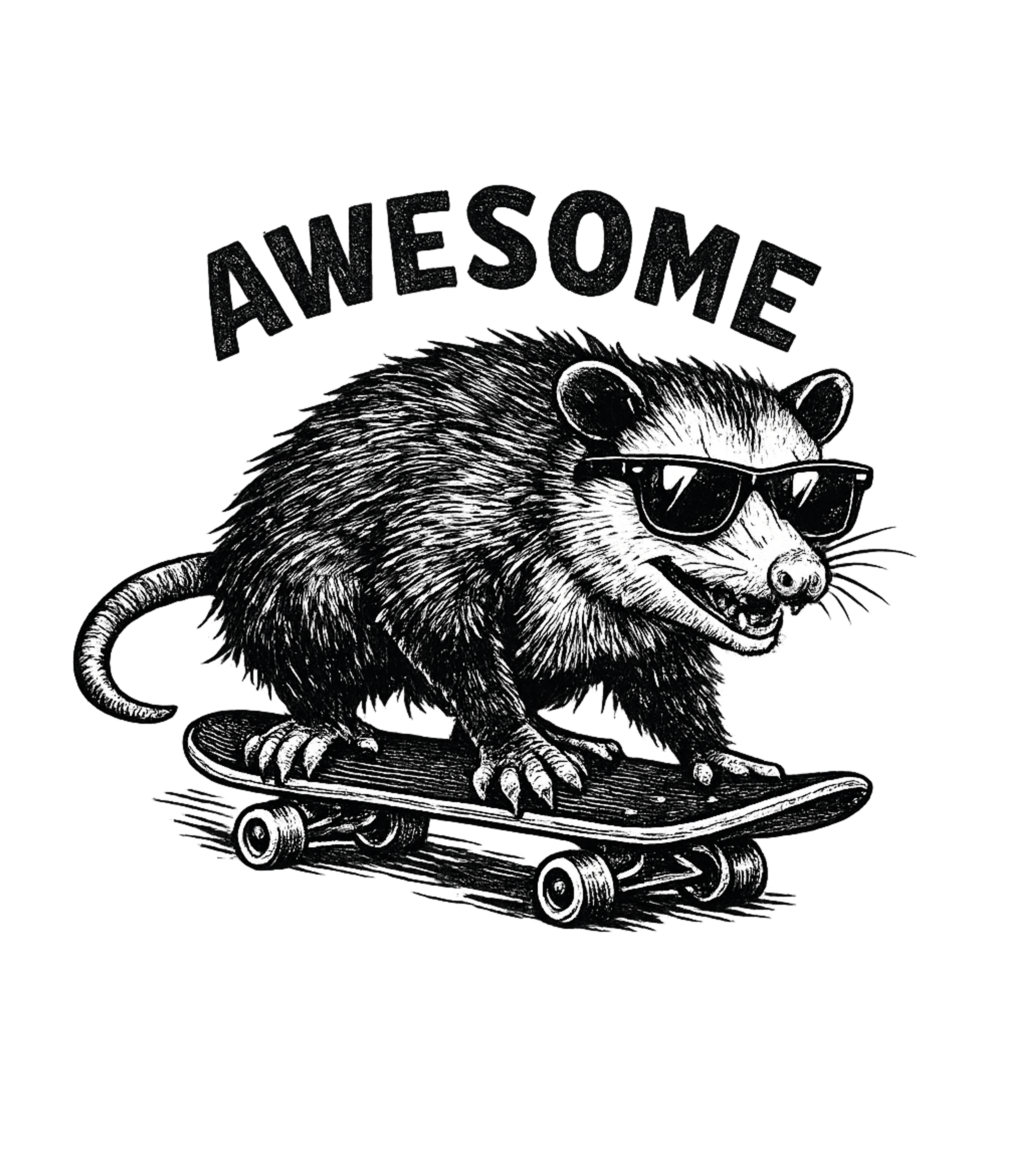 Awesome Skater Opossum