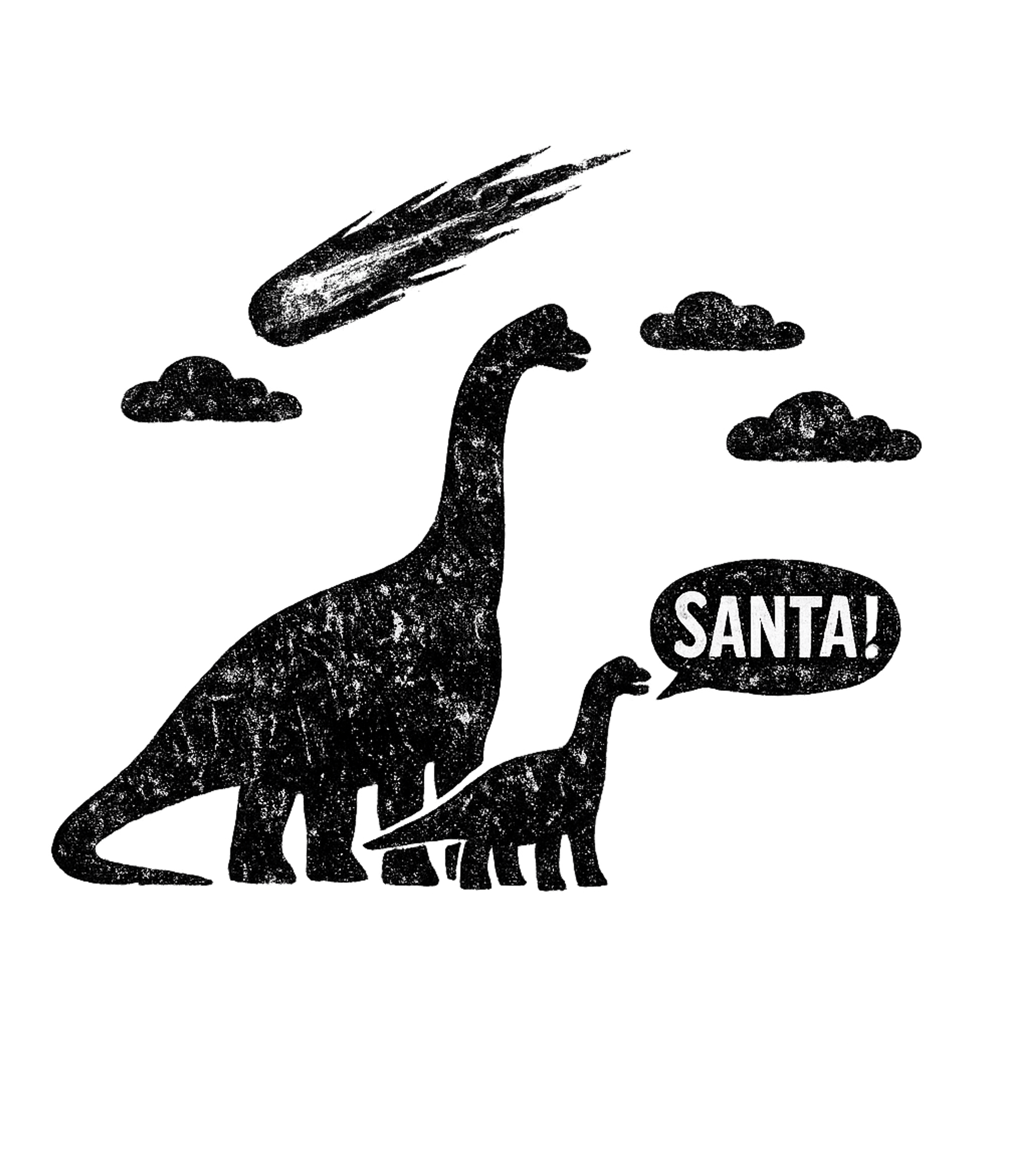 Santa Dinosaurs Men's T Shirt