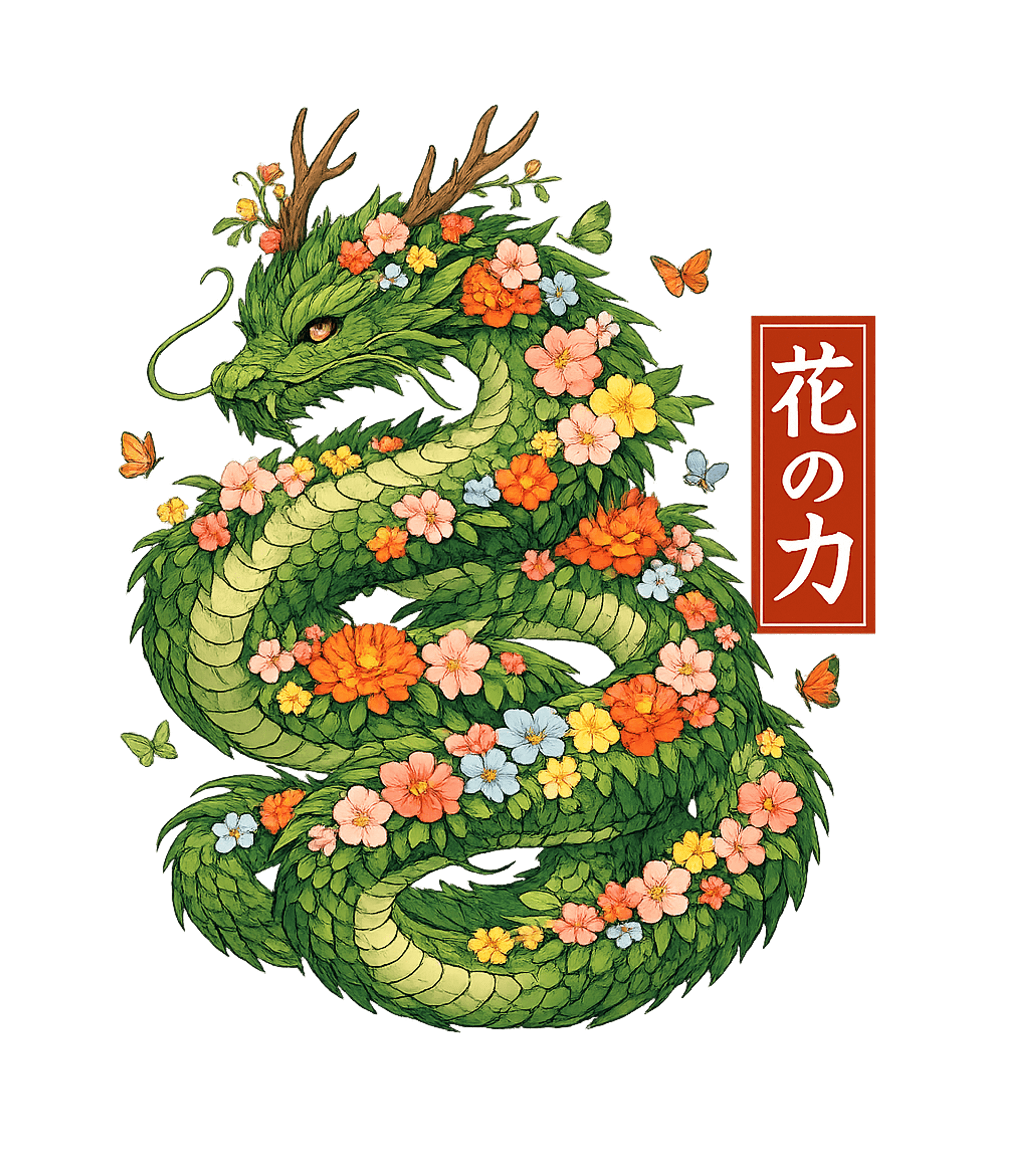 Flower Dragon T-Shirt