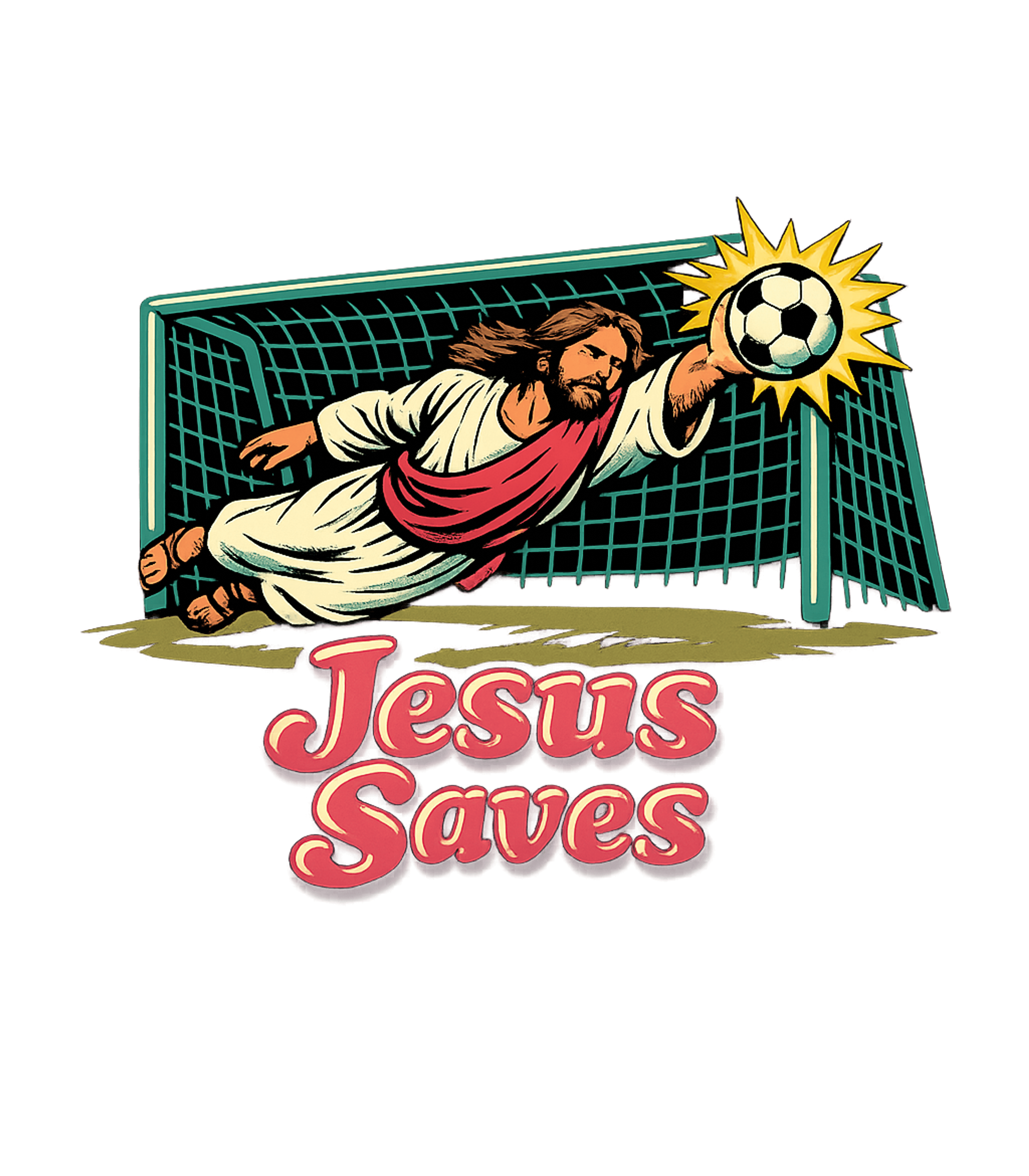 Jesus Saves Soccer Goalie