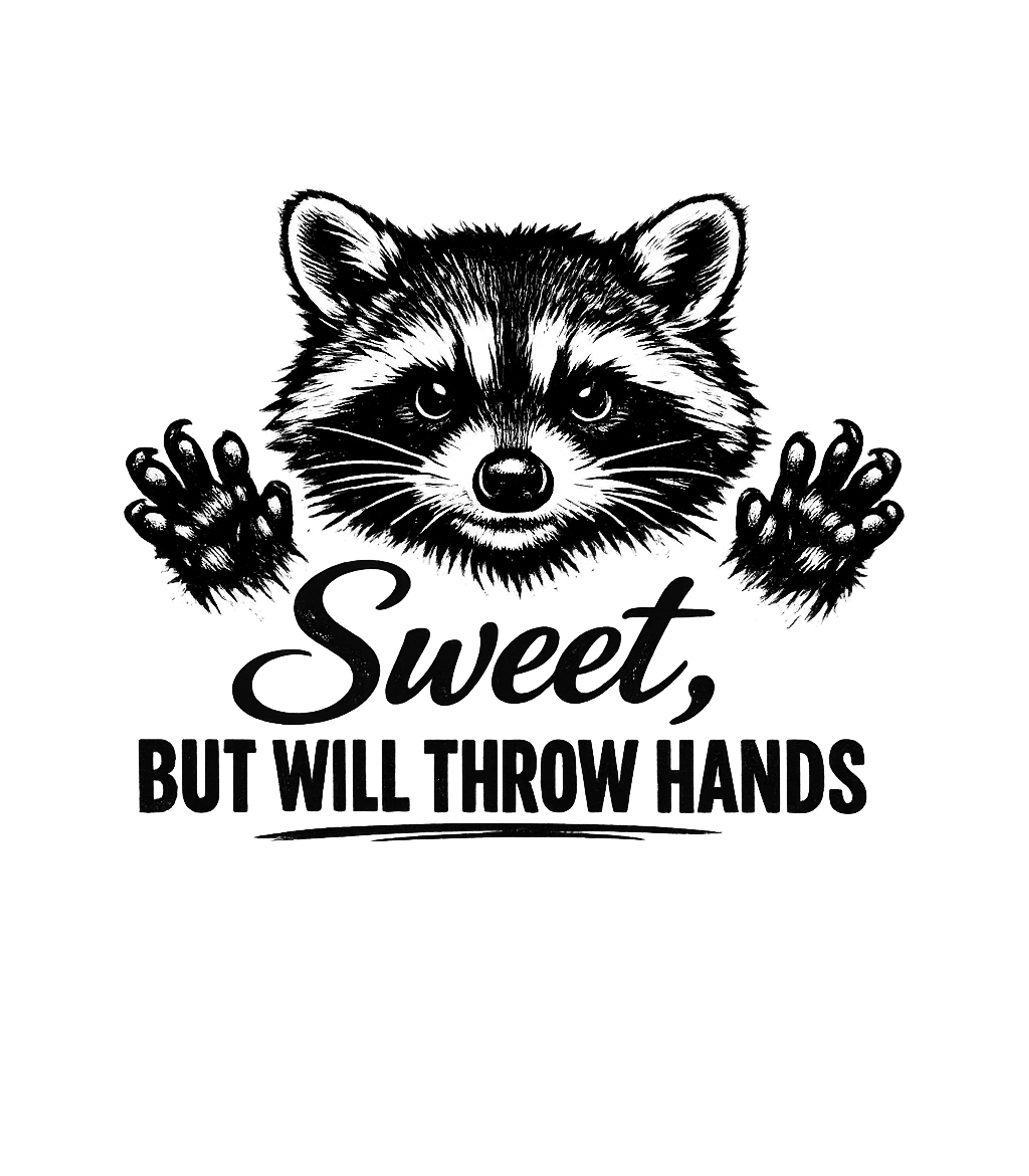 Sweet But Will Throw Hands Graphic Tee