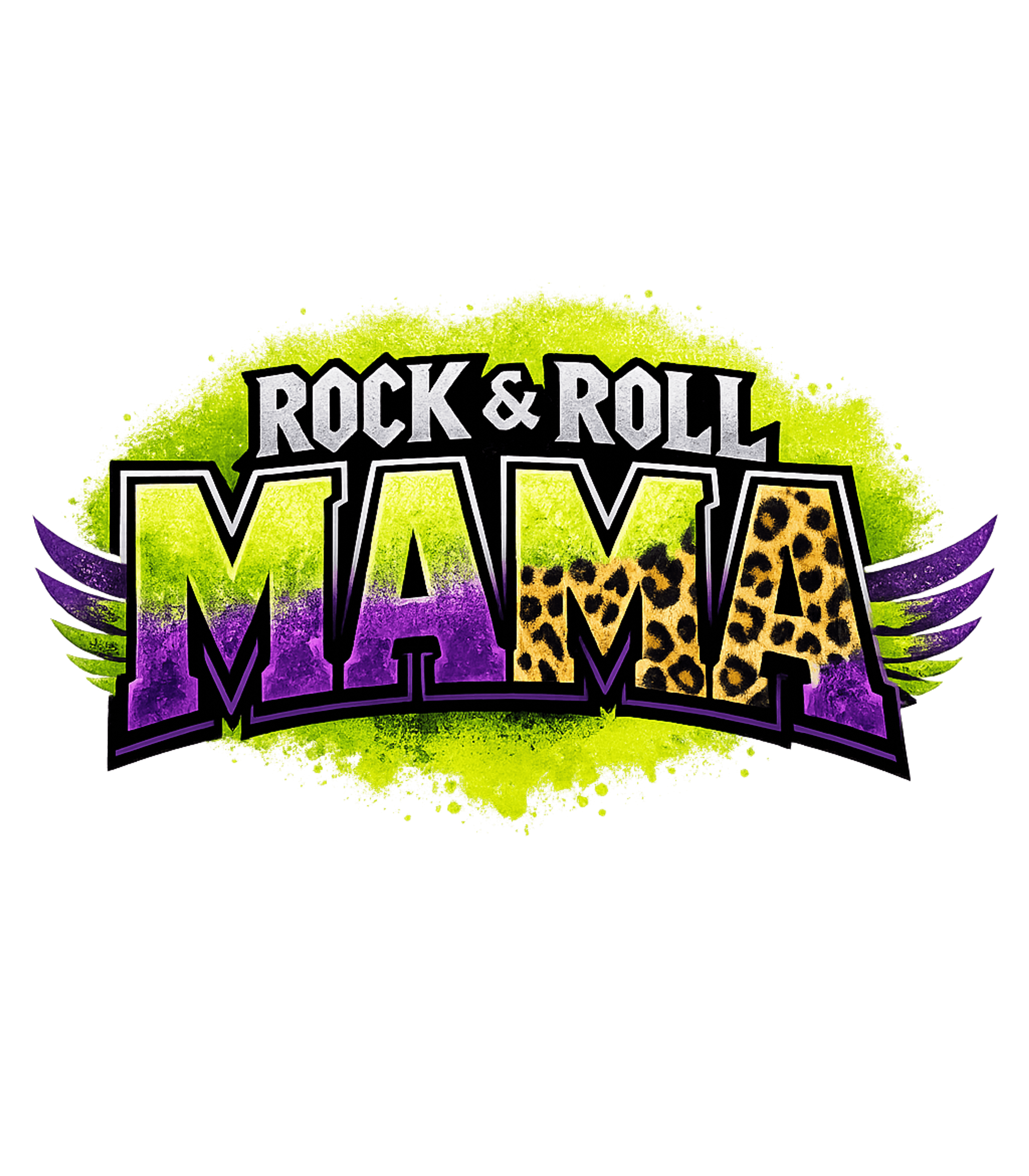 Rock & Roll Leopard Mama Graphic Tee