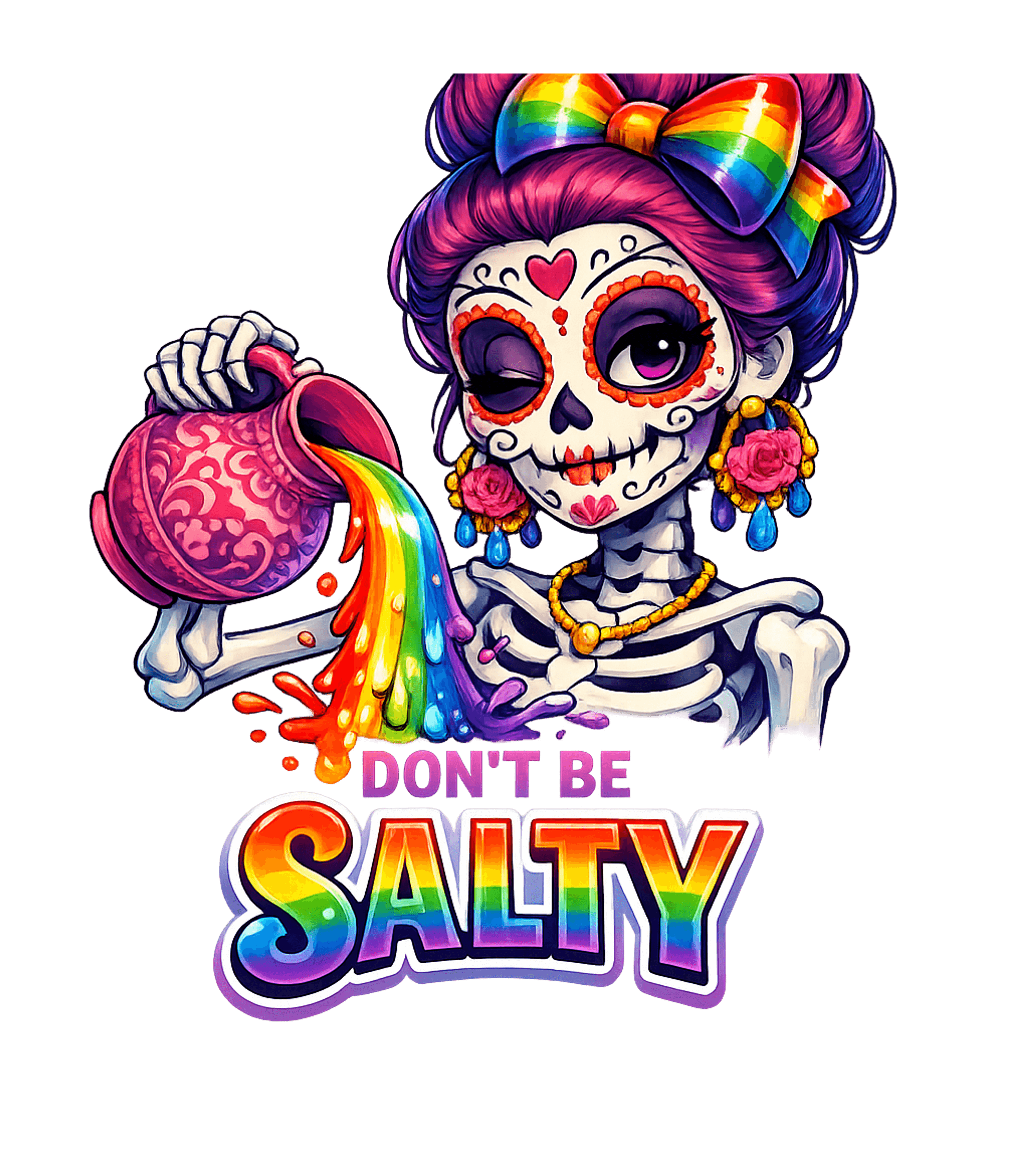 Don't Be Salty Skeleton Graphic Tee