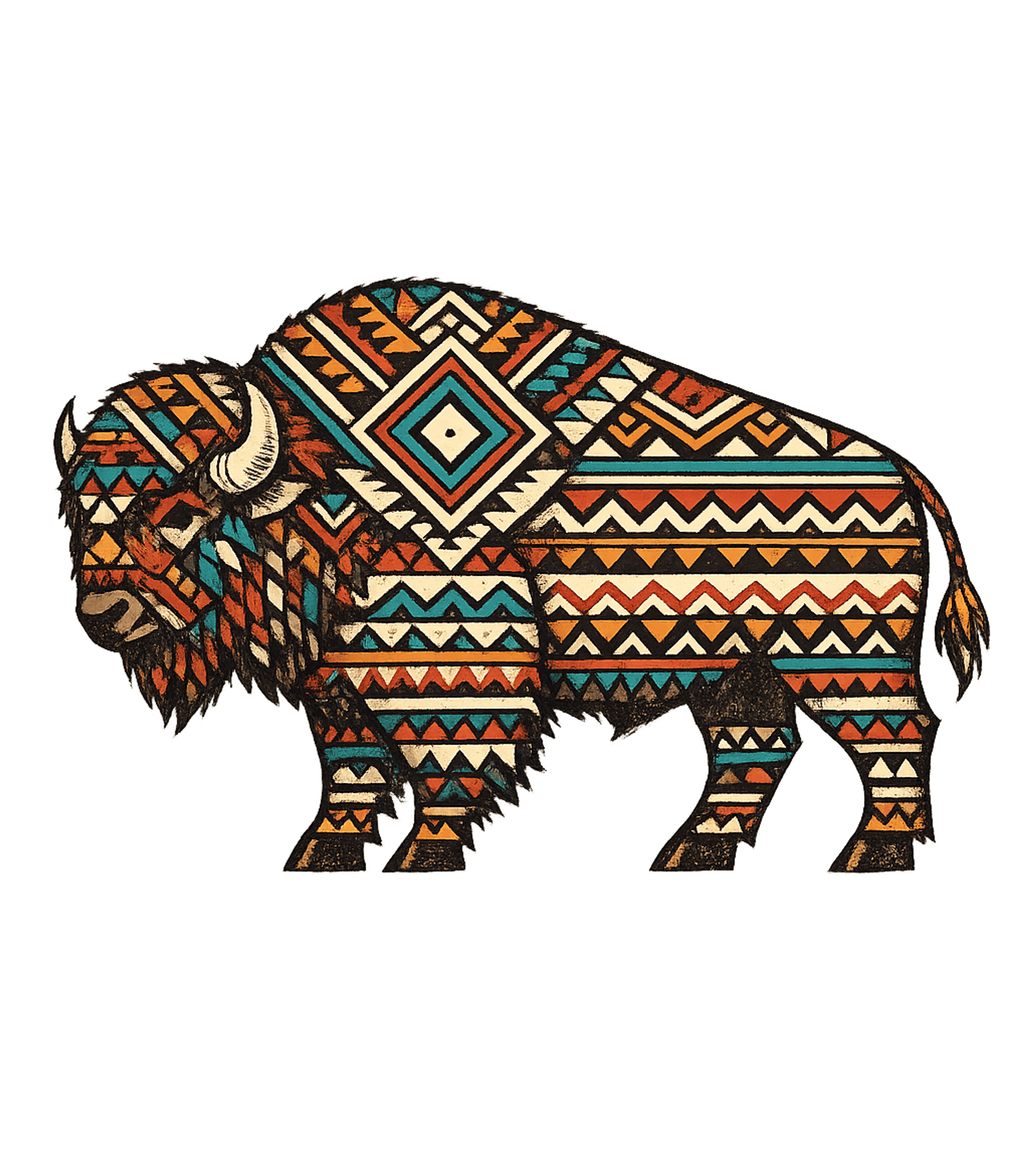 Aztec Bison Graphic Tee