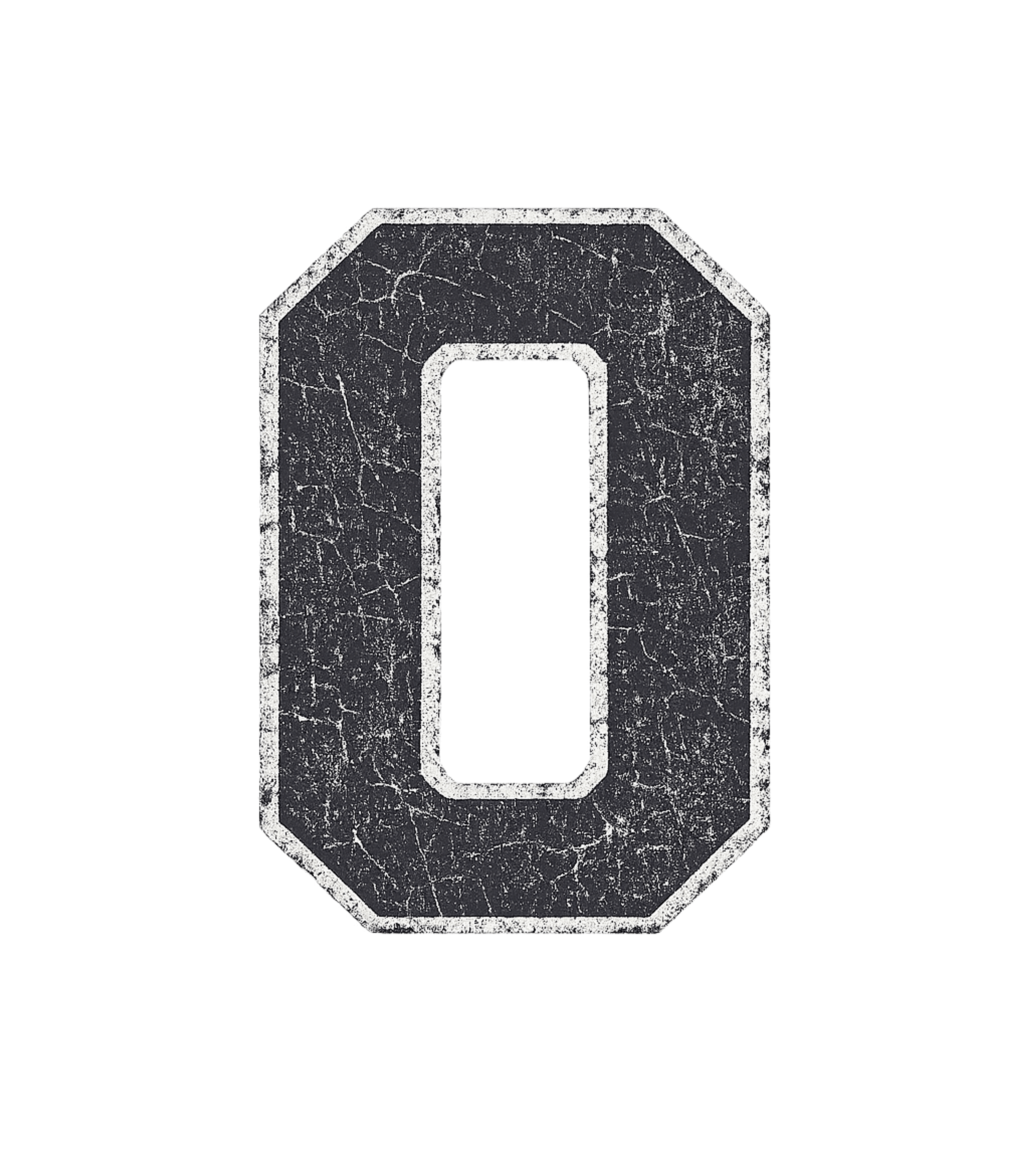 Distressed Athletic Number Zero