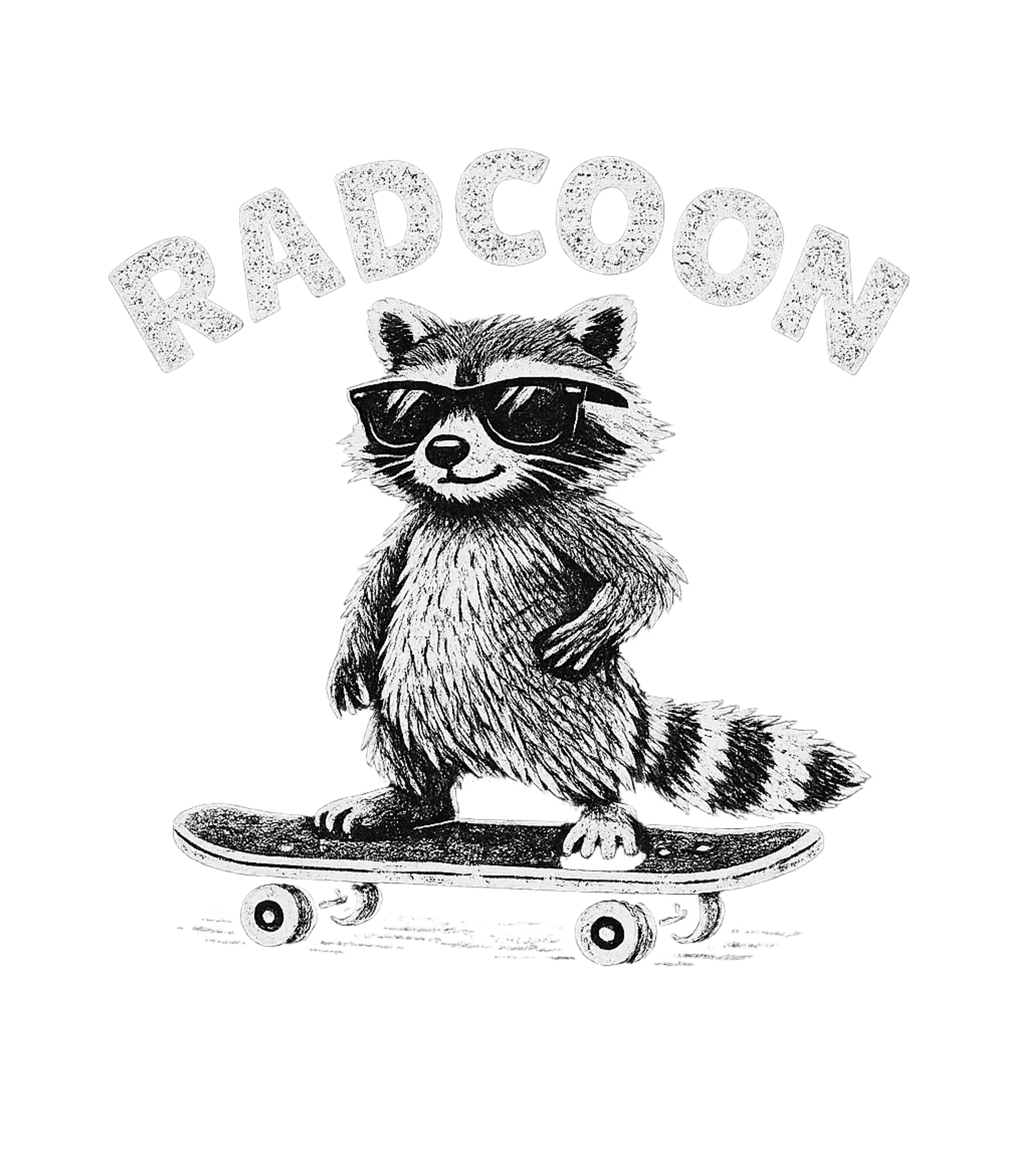 Radcoon Skateboard Raccoon