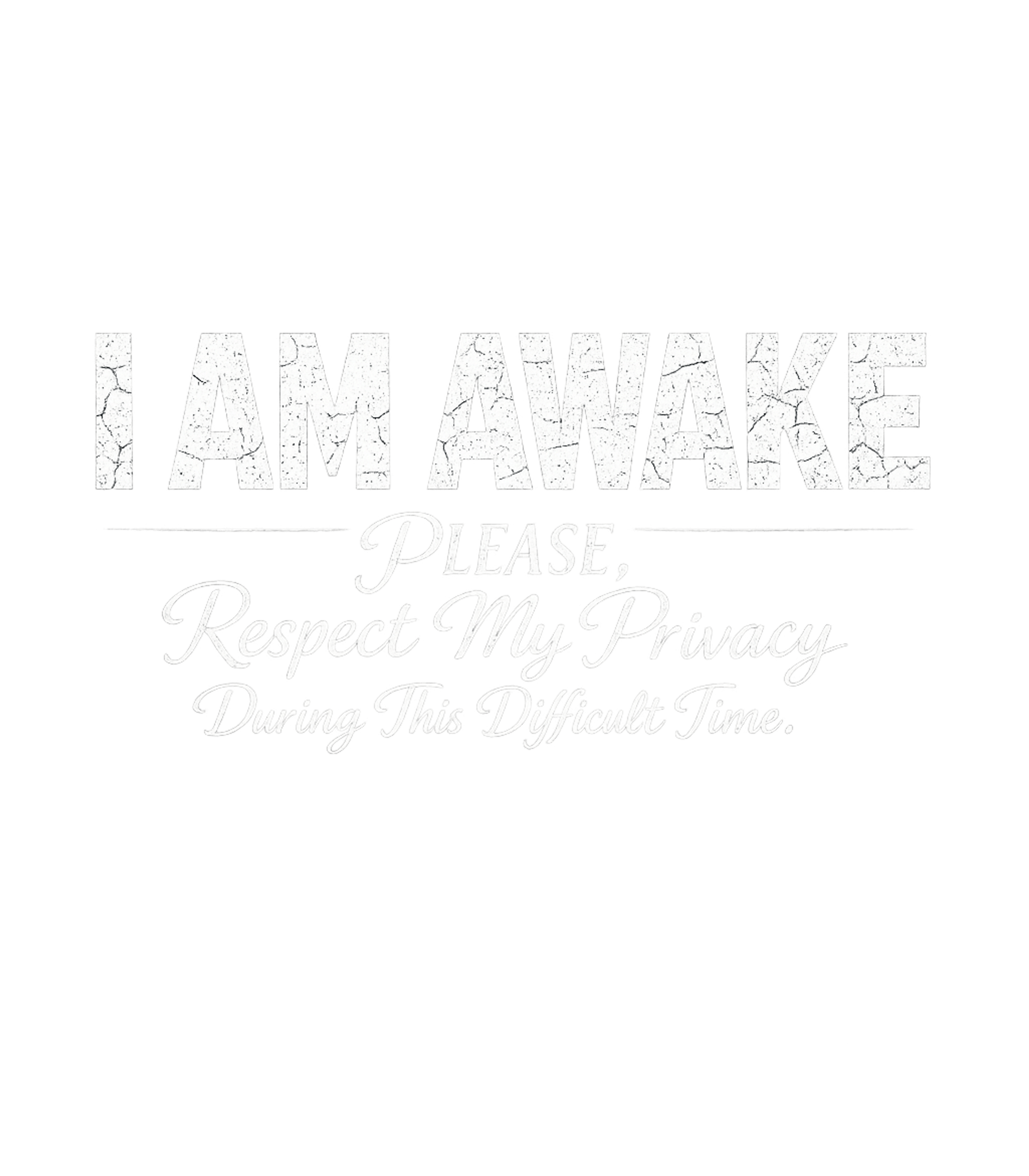 I Am Awake Please Respect My Privacy During This Difficult Time Men's T Shirt