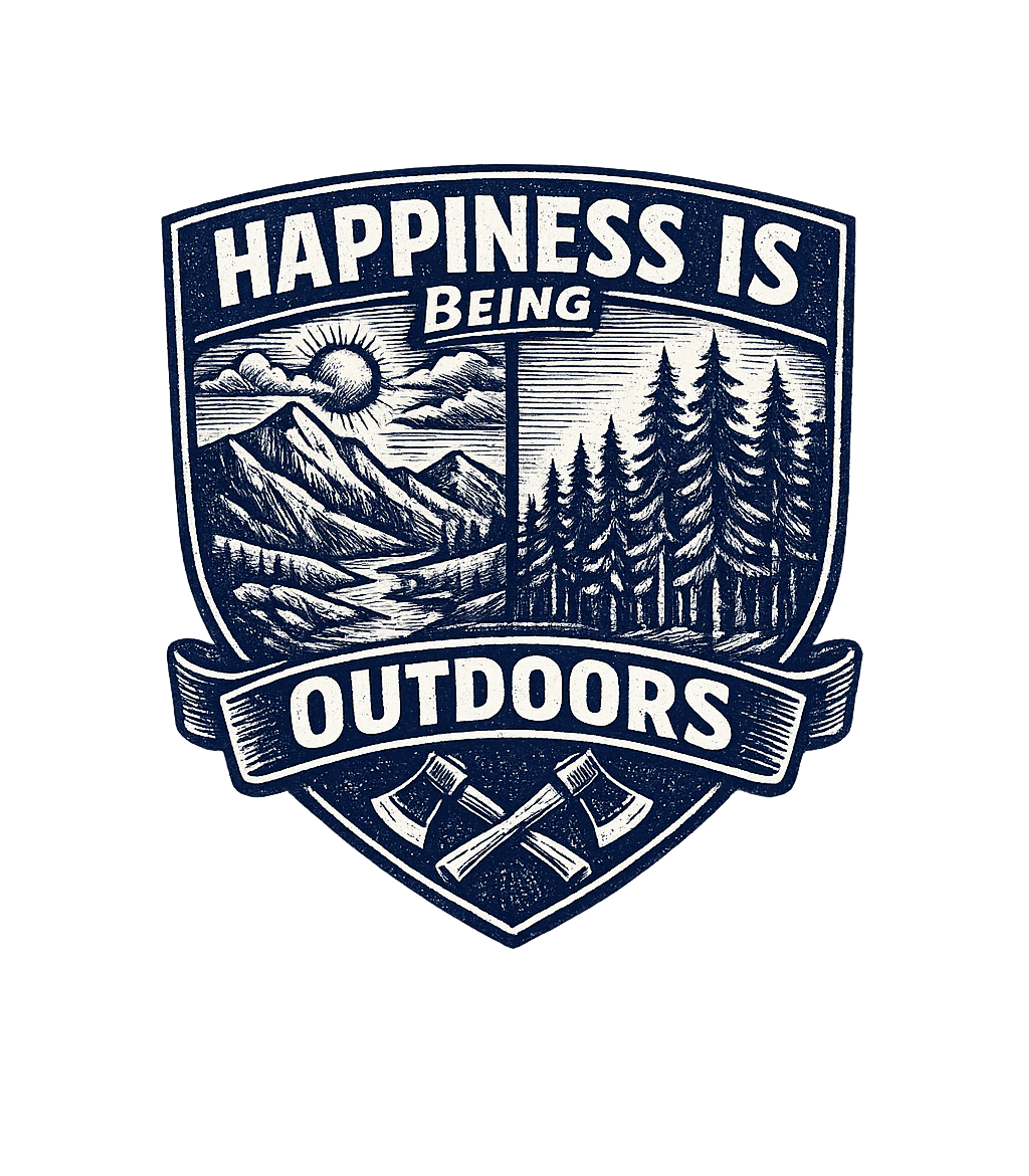 Hapiness Is Being Outdoors Men's T Shirt