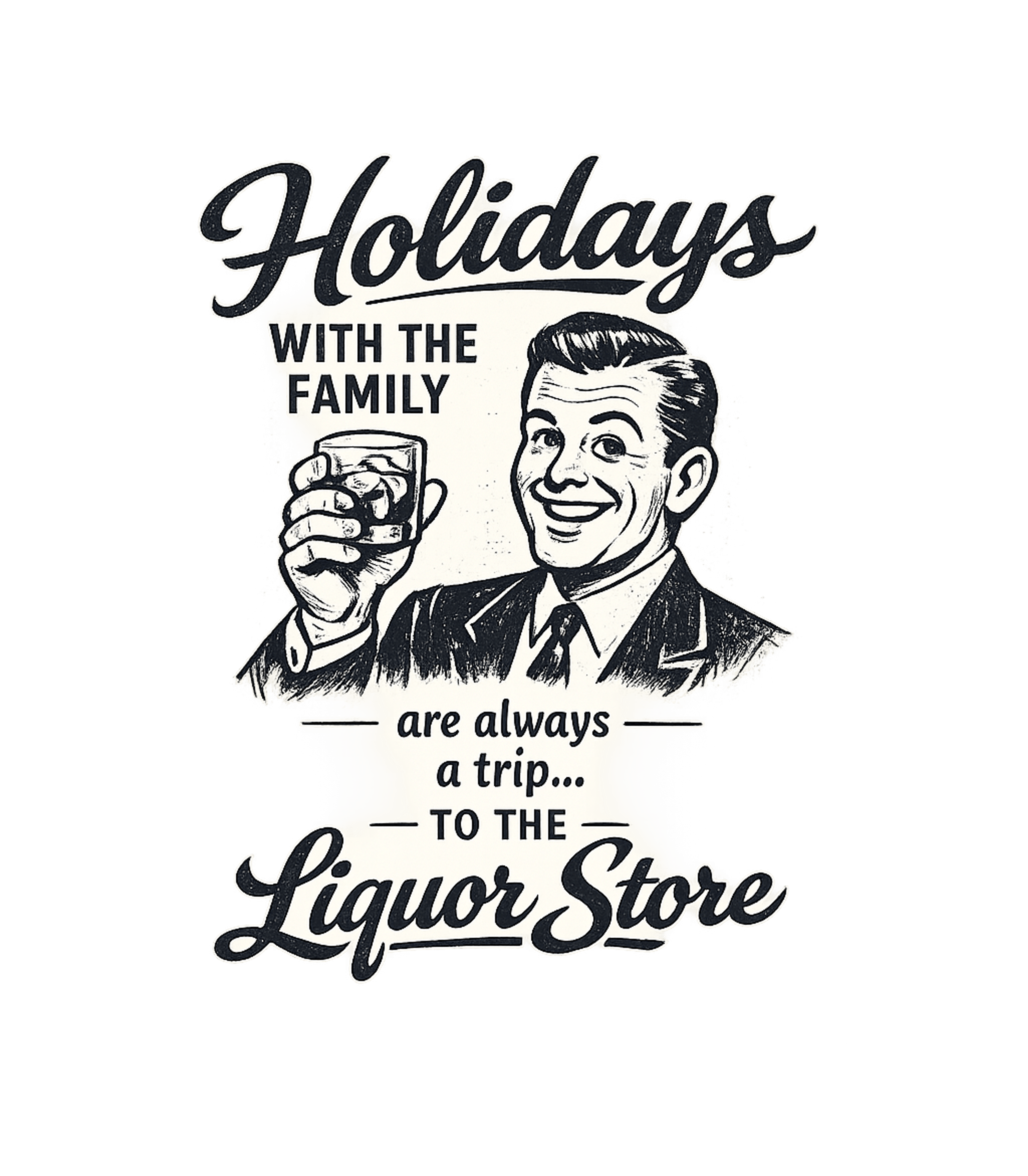 Holidays With The Family Are Always A Trip To The Liquor Store Men's T Shirt
