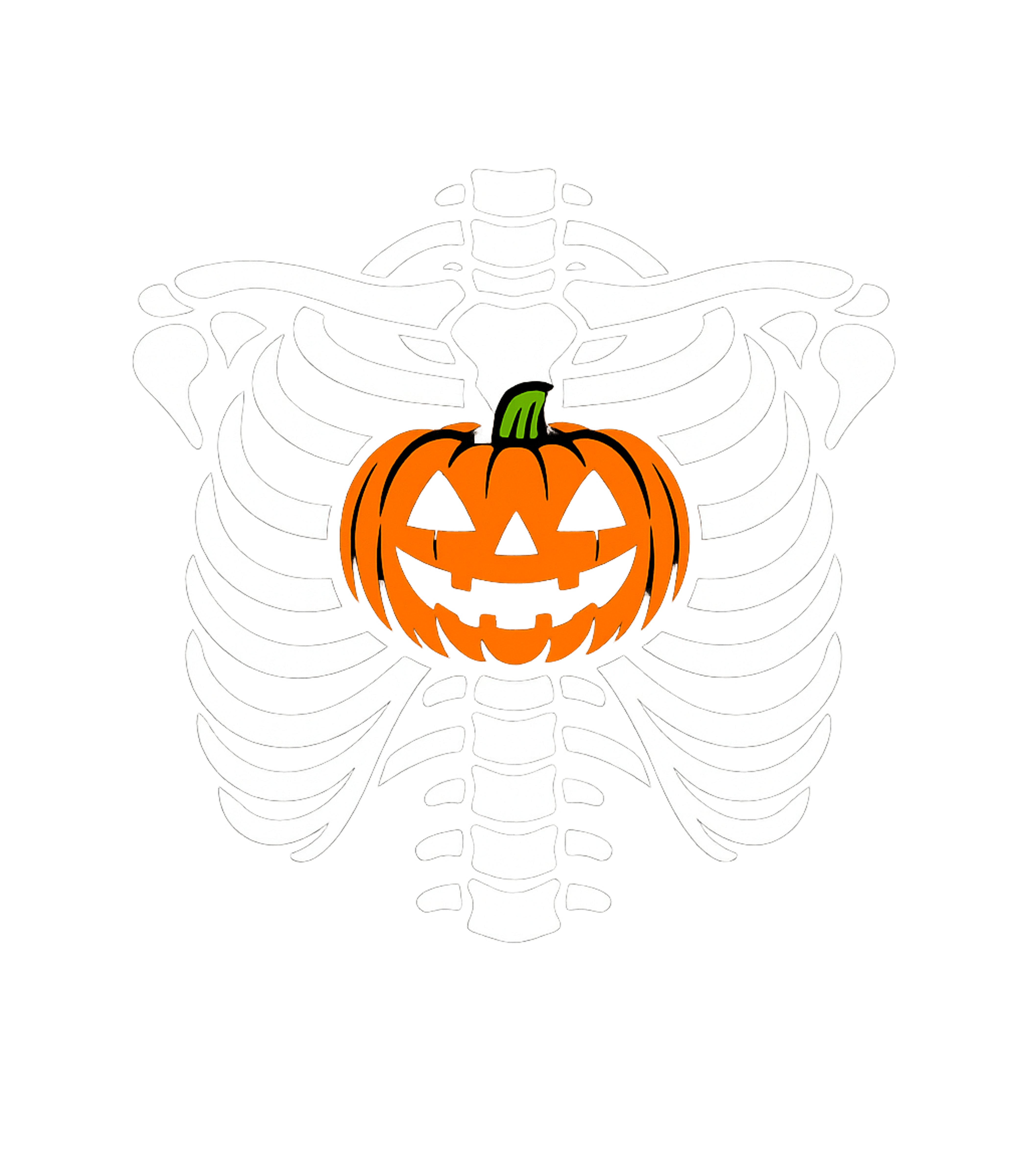 Pumpkin Heart Rib Cage Men's T Shirt