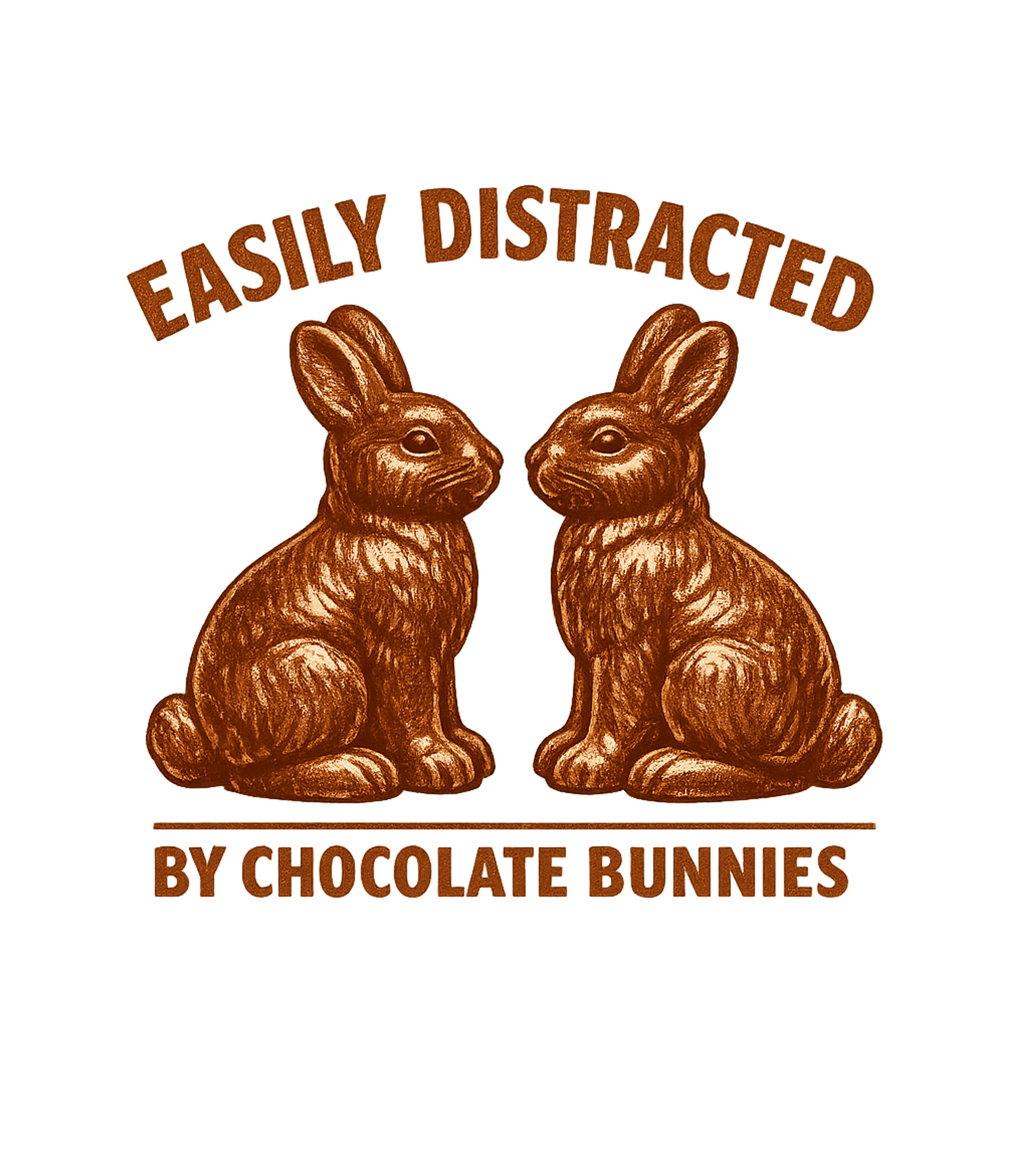 Easily Distracted By Chocolate Bunnies Men's T Shirt