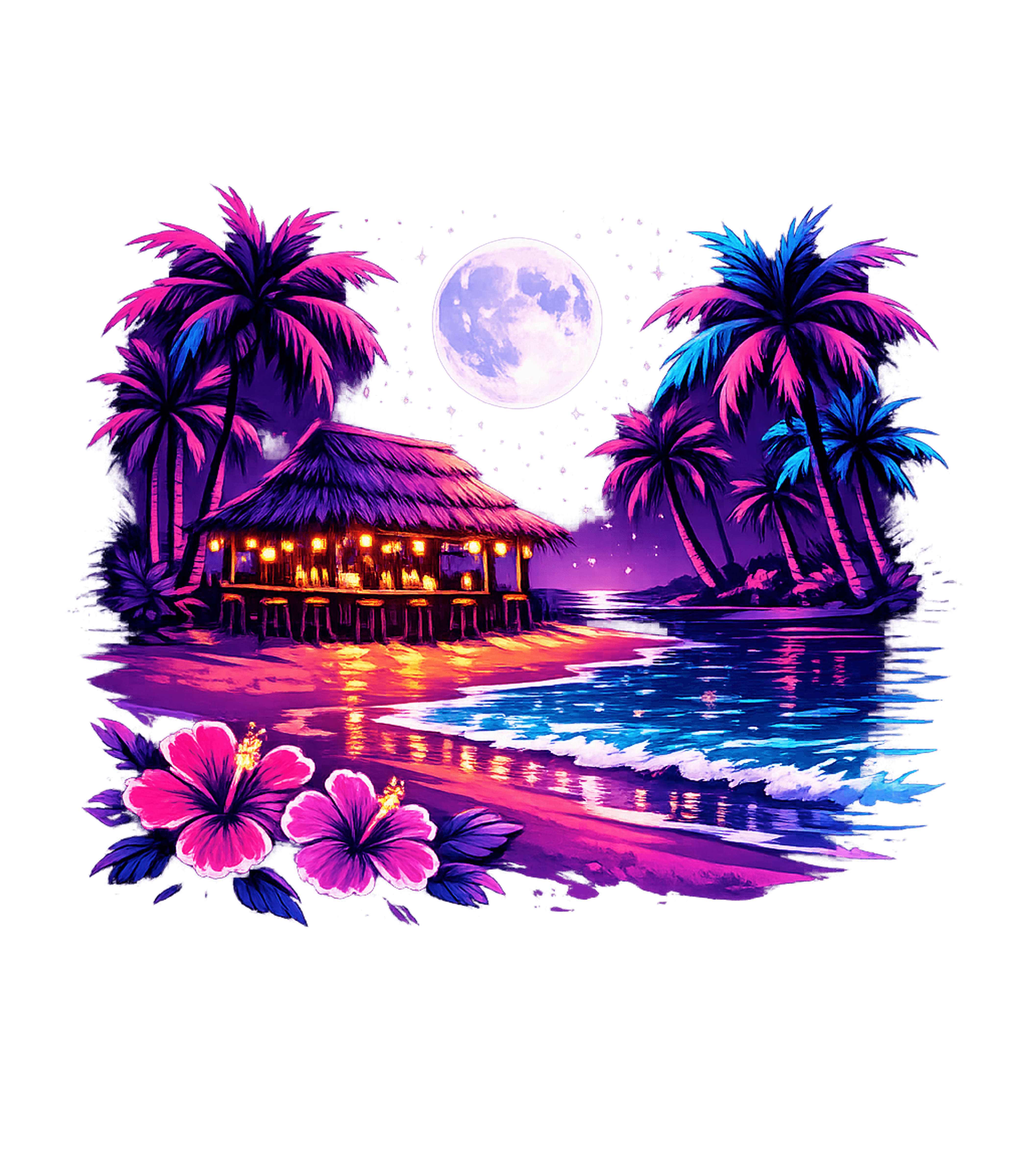 Tropical Moonlit Paradise