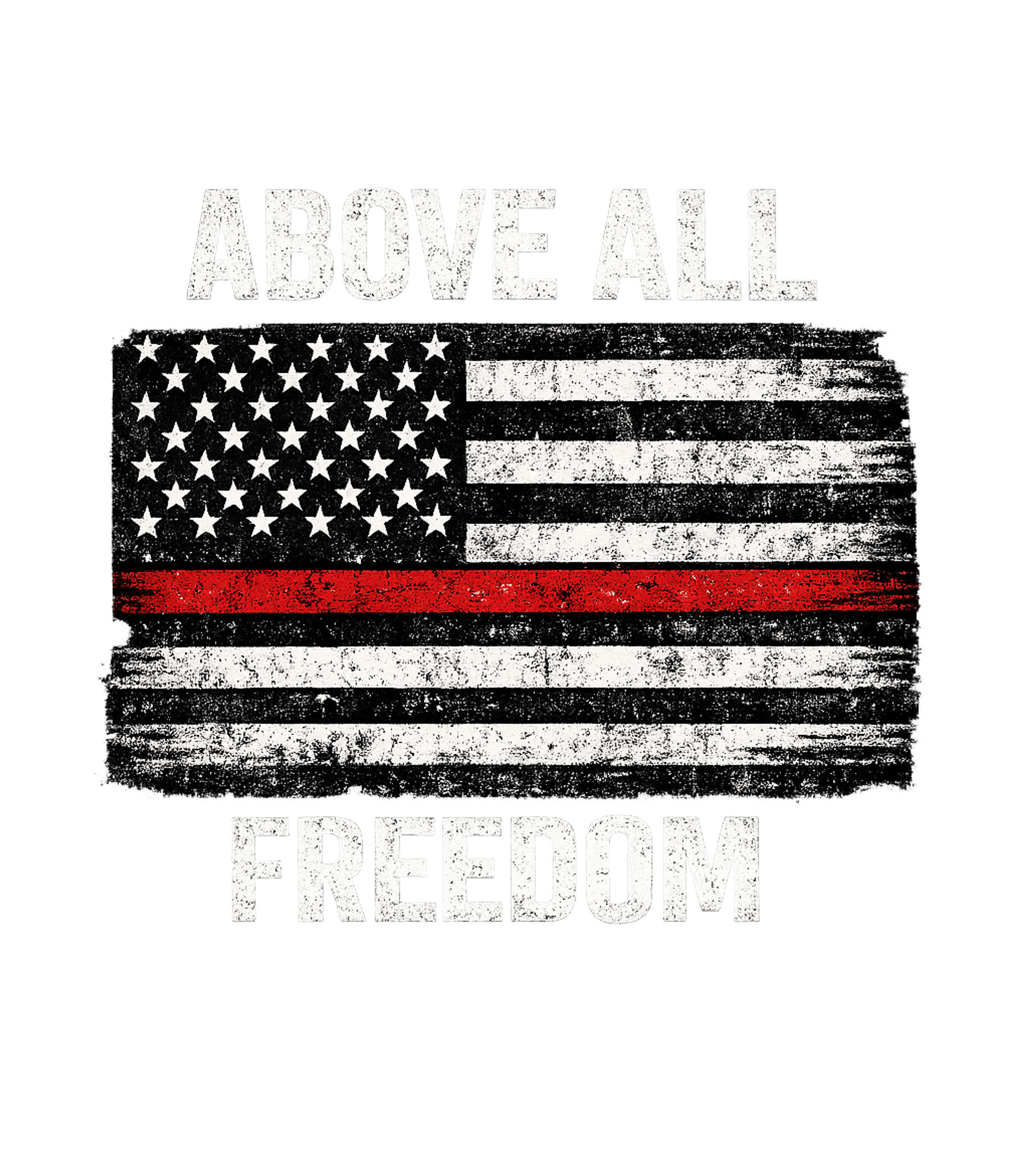 Above All - Freedom | Red Stripe | Premium Men's Tee
