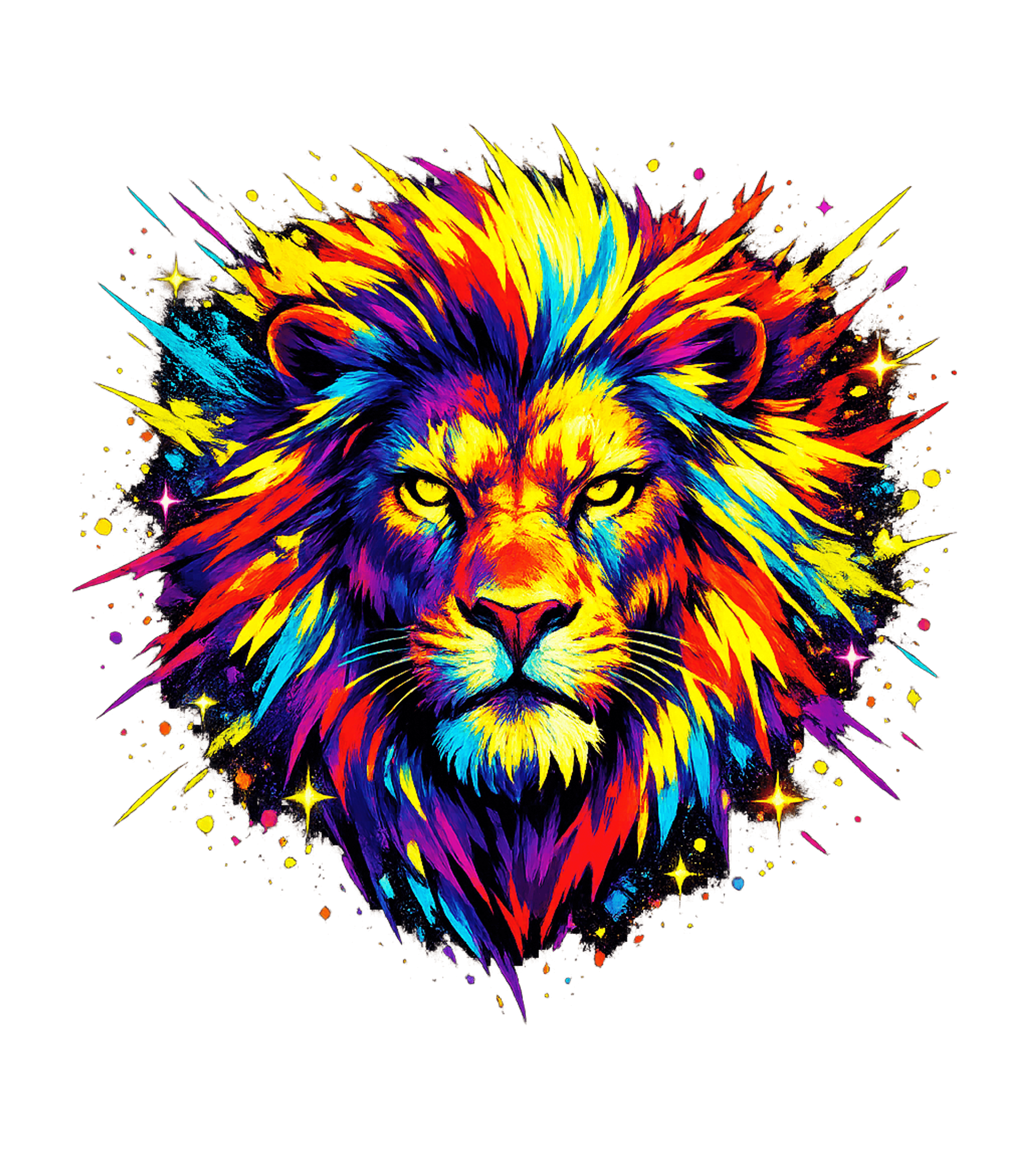Vibrant Lion Head