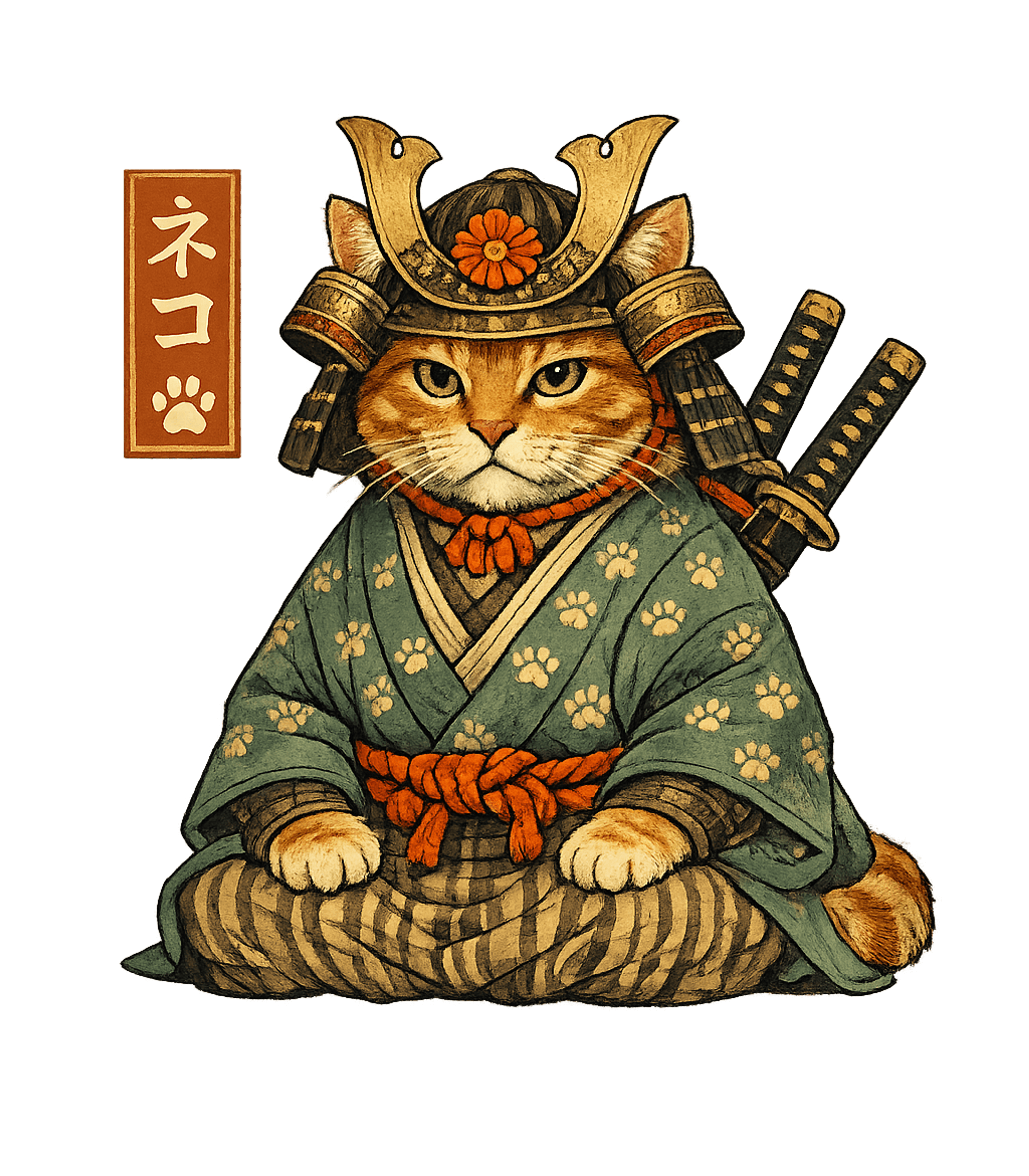 Neko Samurai T-Shirt