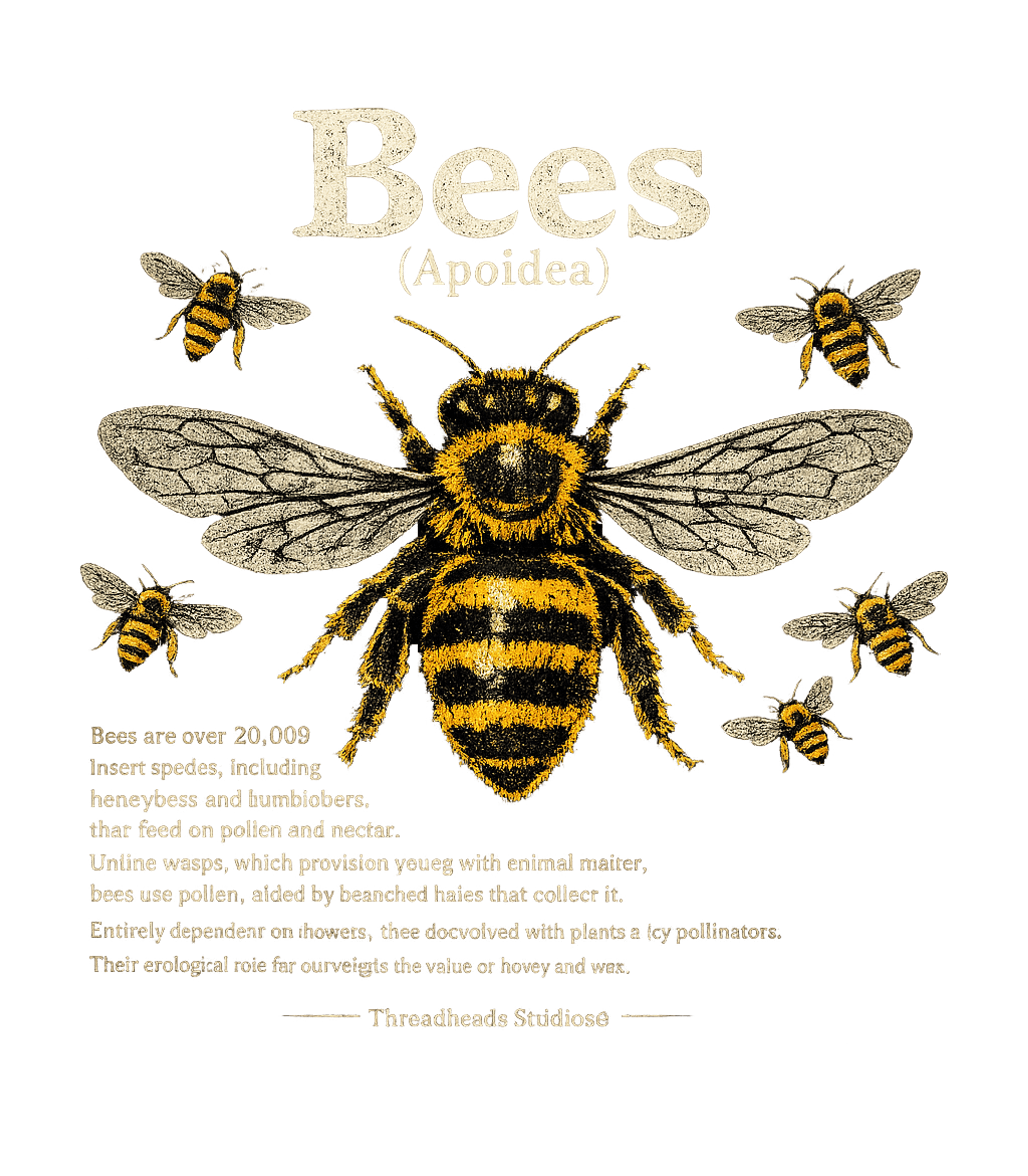 Bees Apoidea Illustration