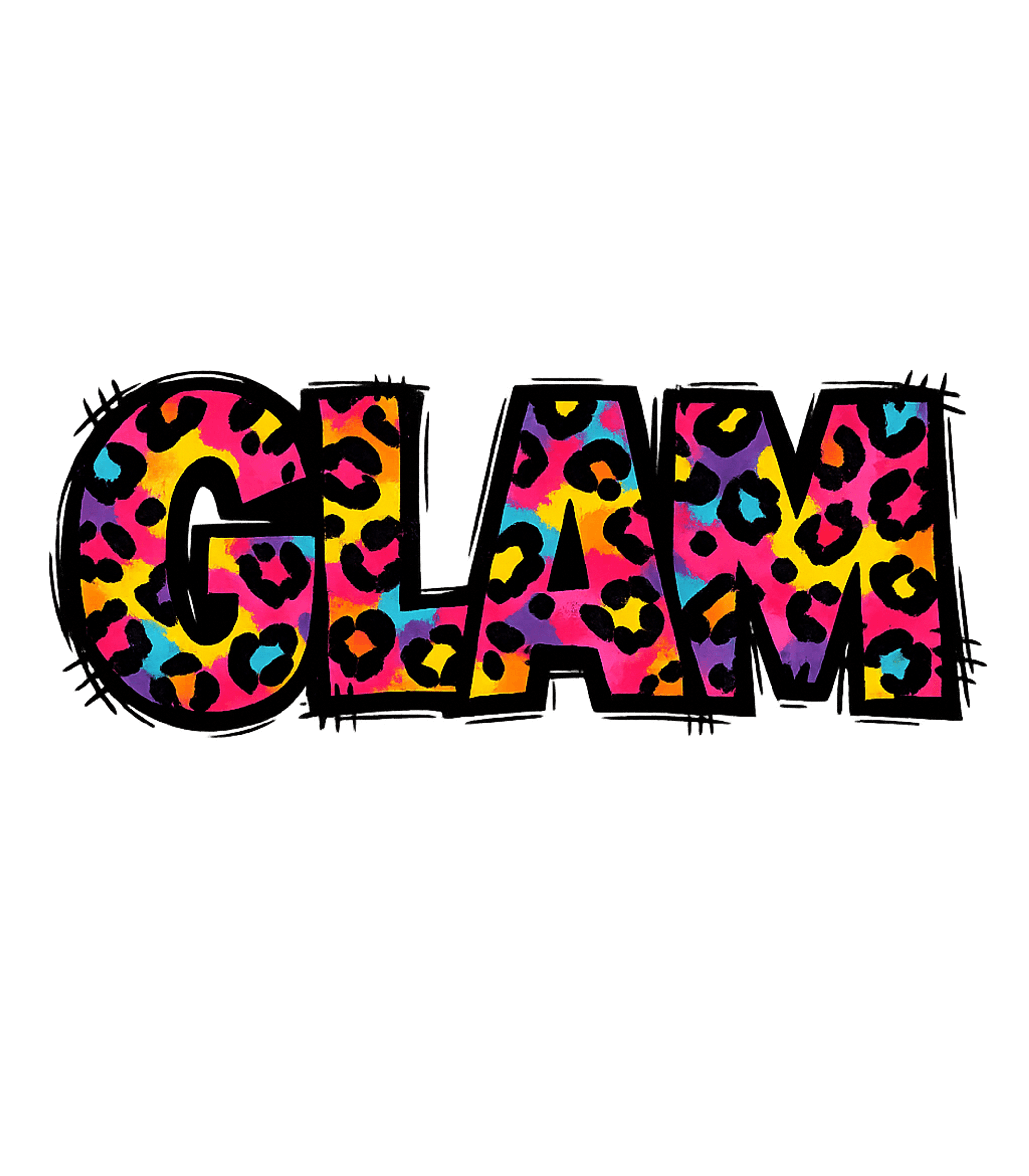 Glam Rainbow Leopard Graphic Tee