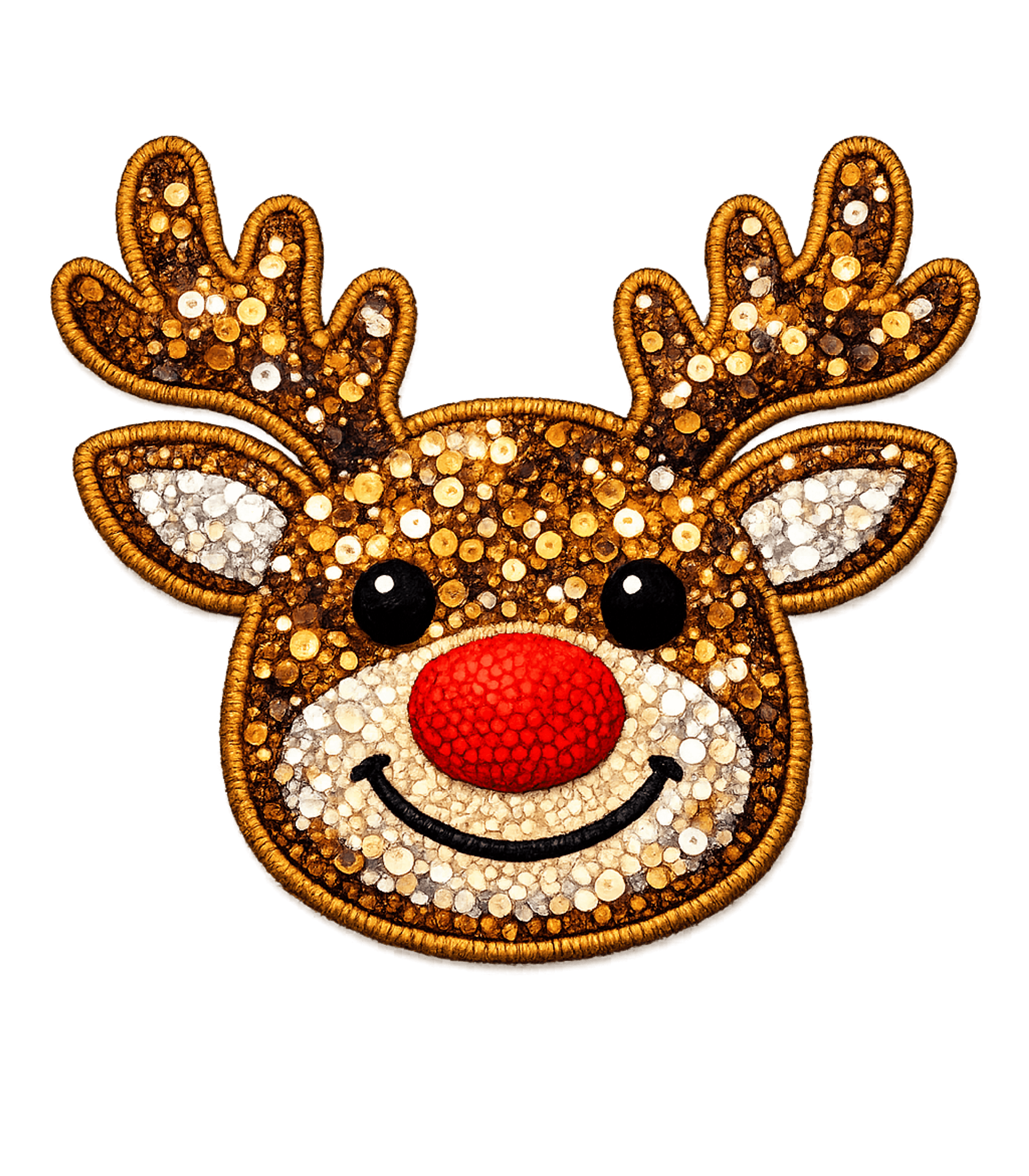 Reindeer Sequin Faux Patch Graphic Tee