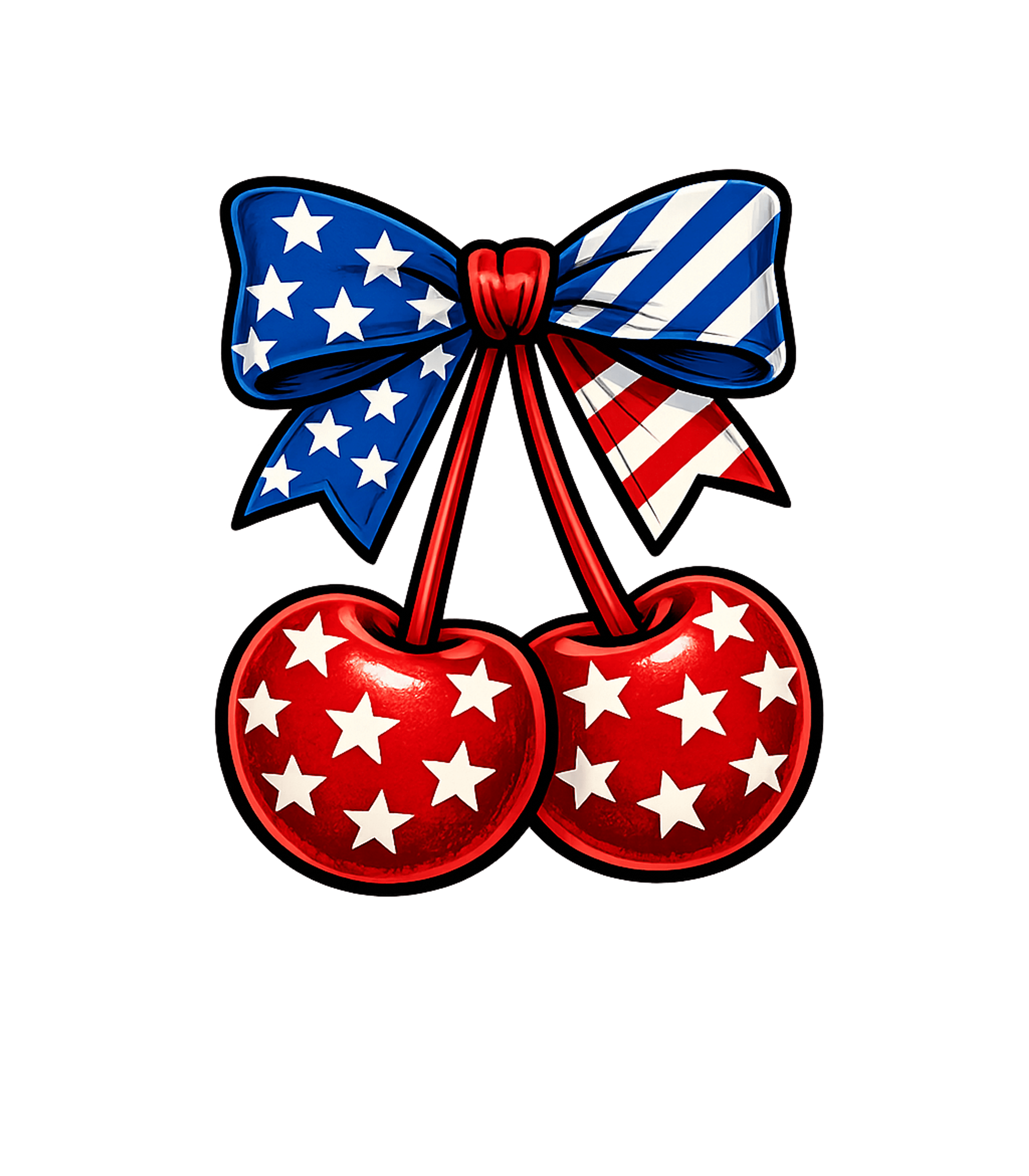 Patriotic Cherries Graphic Tee