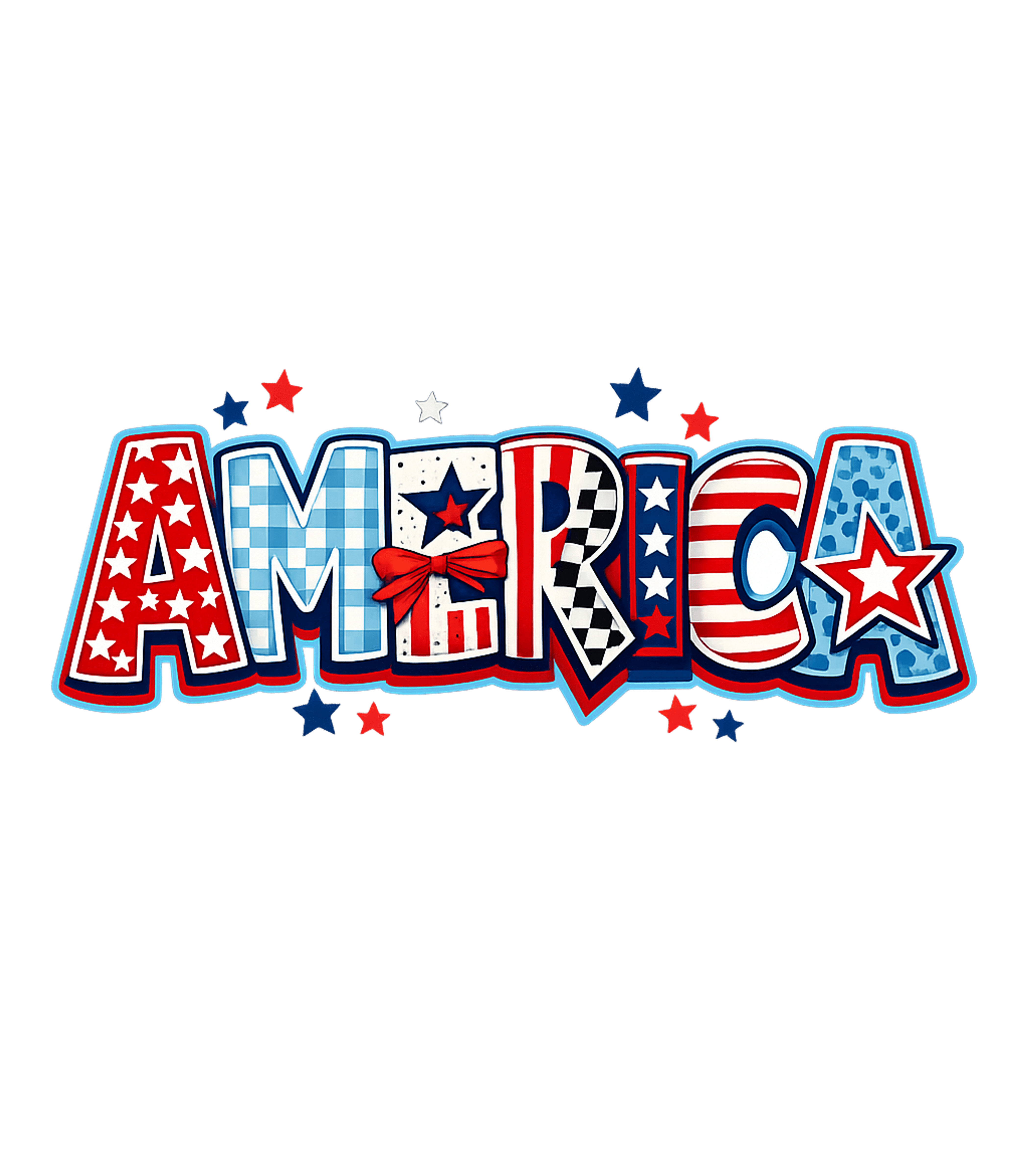 Patriotic America Word Art